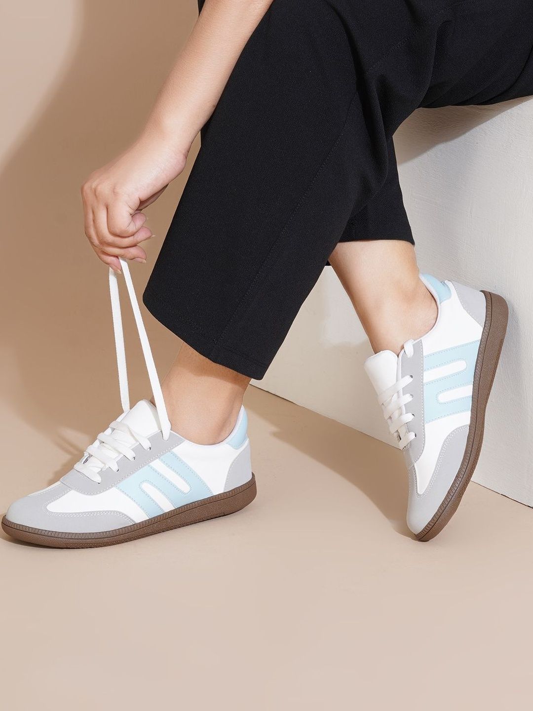TRYME Women Colourblocked PU Sneakers