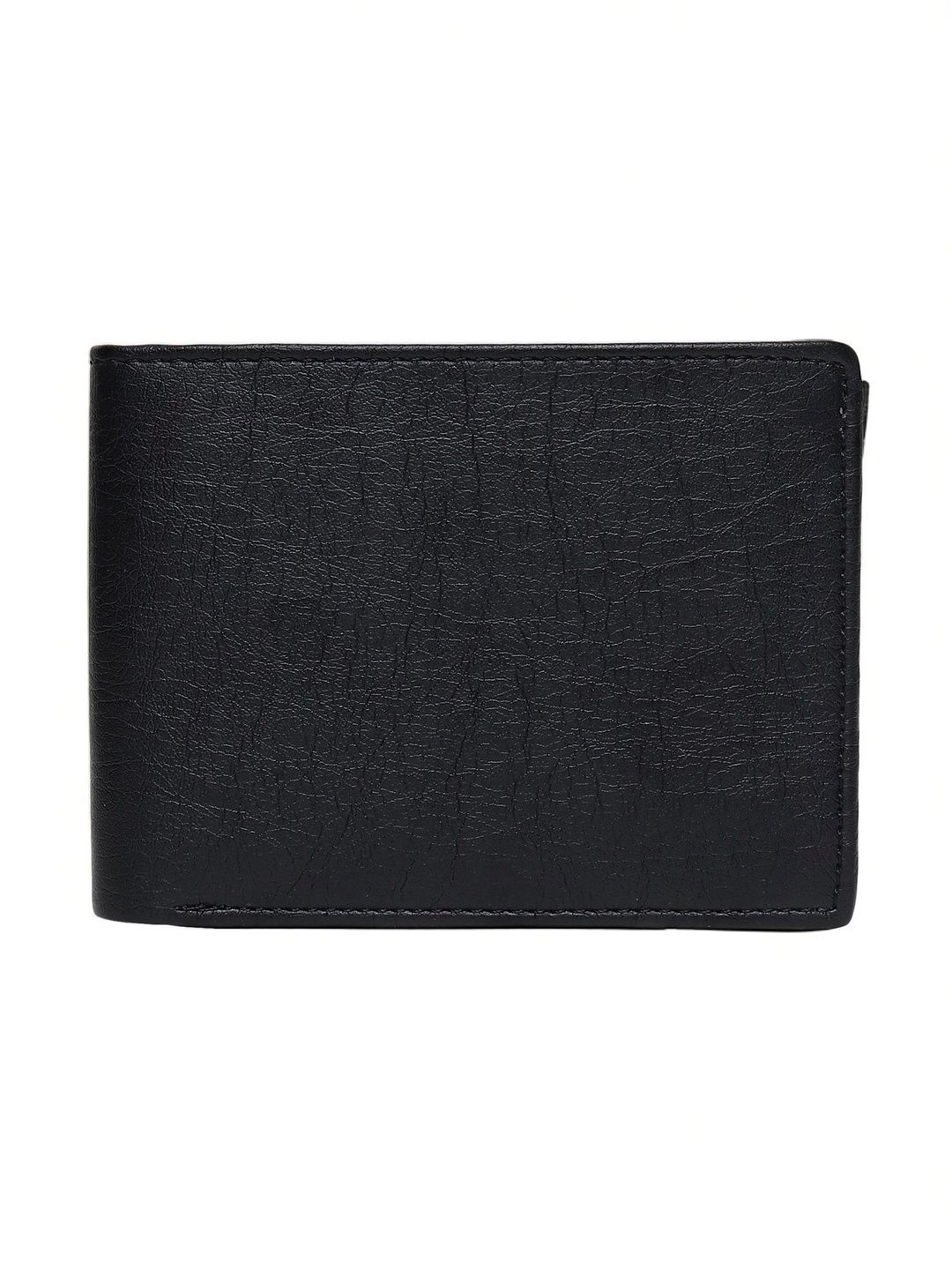 LAER Men Textured PU Two Fold Wallet