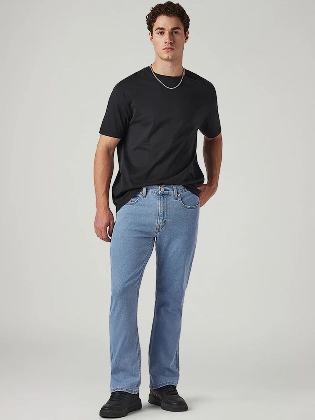 Men Bootcut Mid-Rise Jeans Levis Men Classic Bootcut Mid-Rise Stretchable Jeans