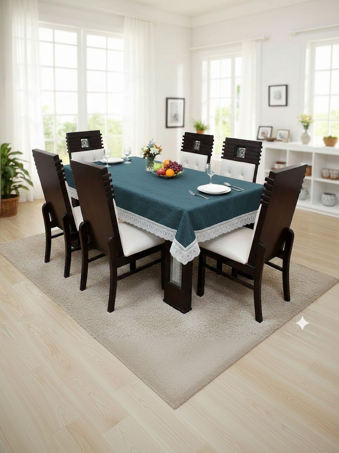 CASA-NEST CASA-NEST Teal 6-Seater Table Cover