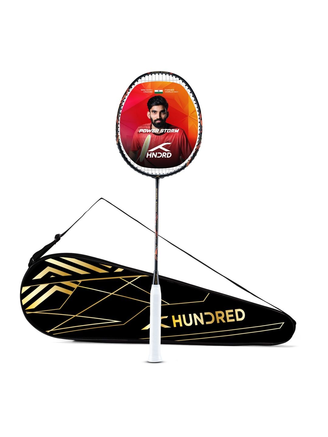 Hundred Power Storm Badminton Racket with Full Cover