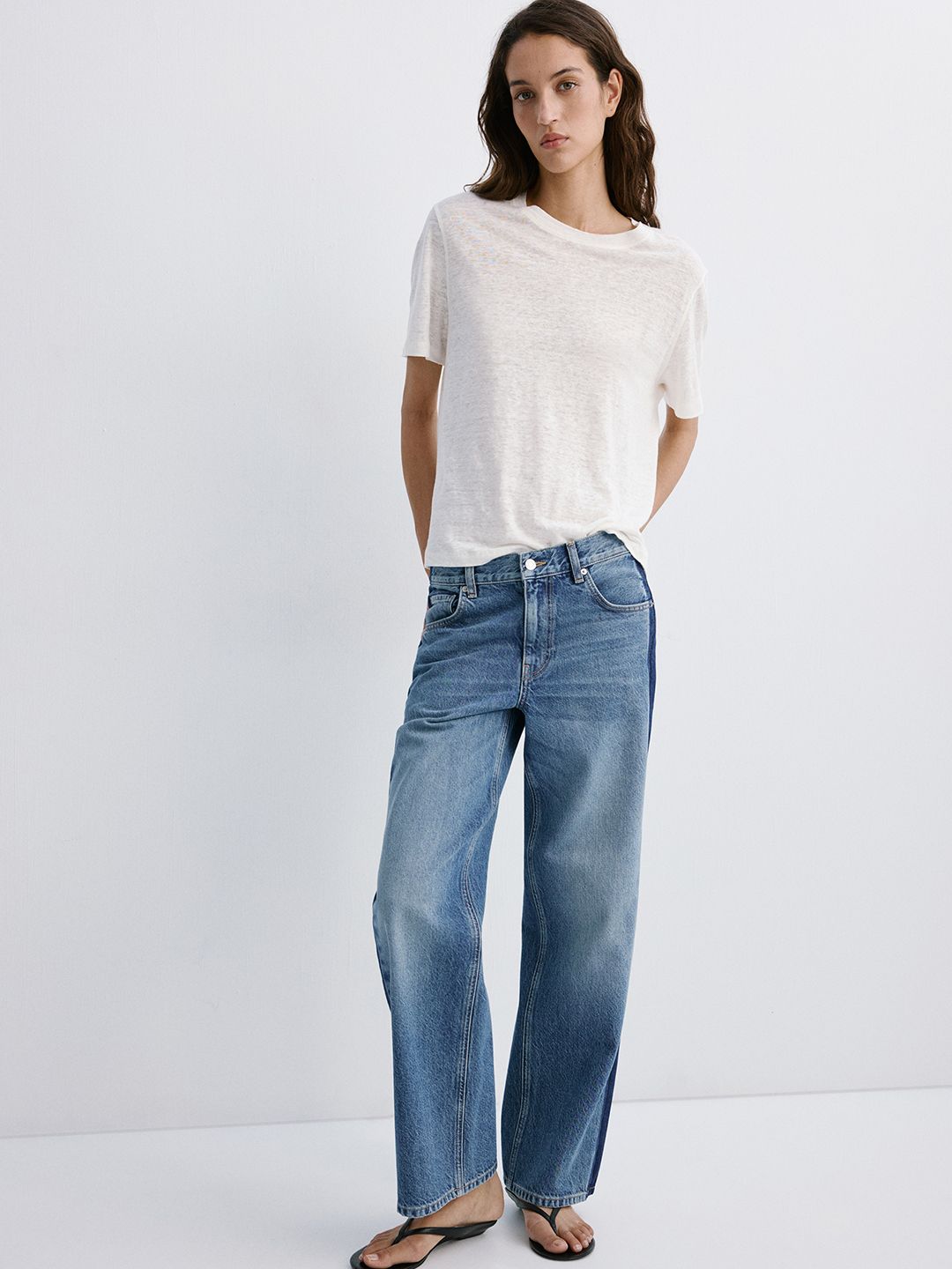 Mid-Rise Light Fade Jeans