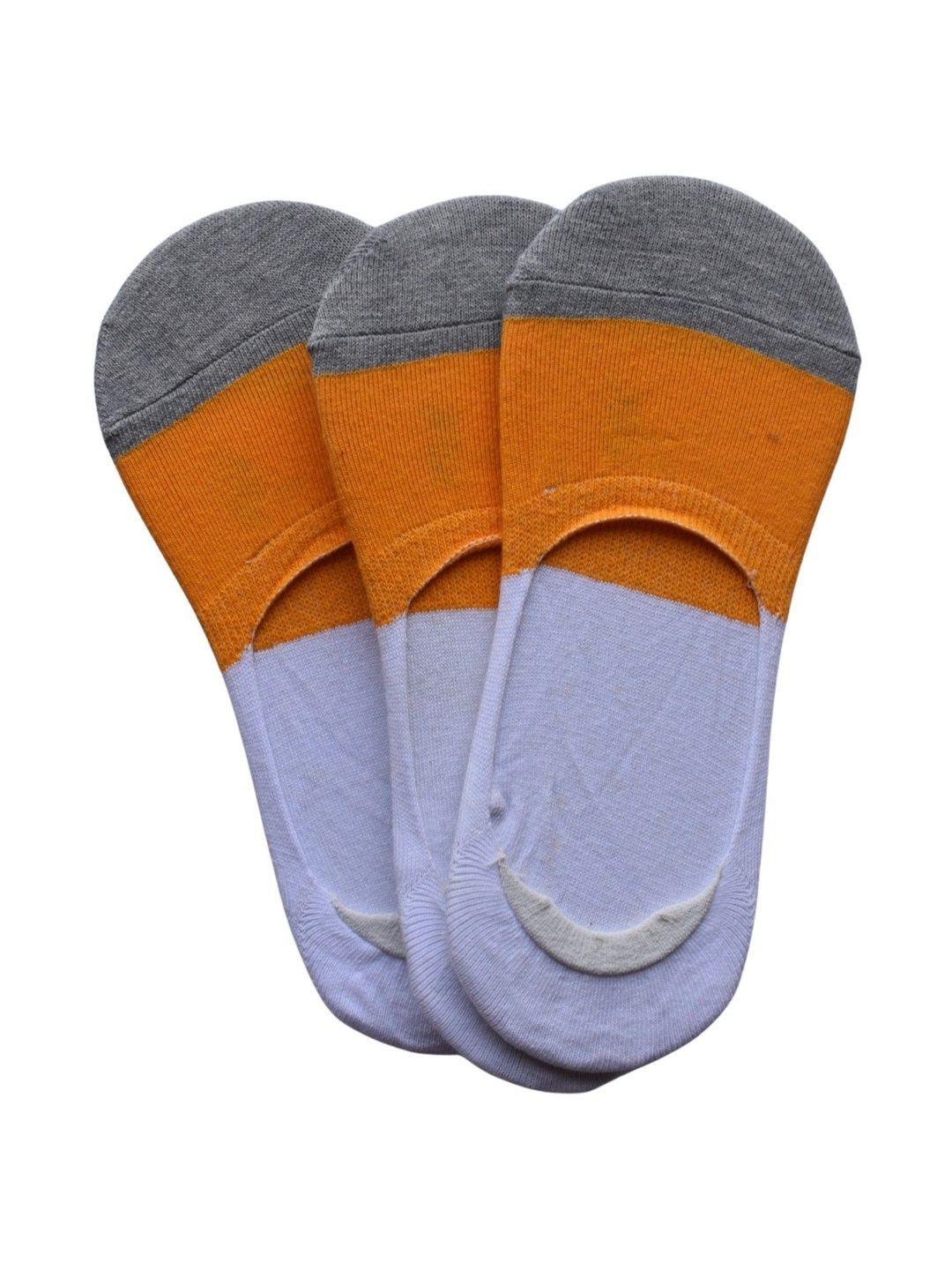 Milk&Whisky Men Pack of 3 Cotton Assorted Colourblocked Shoe Liners Socks