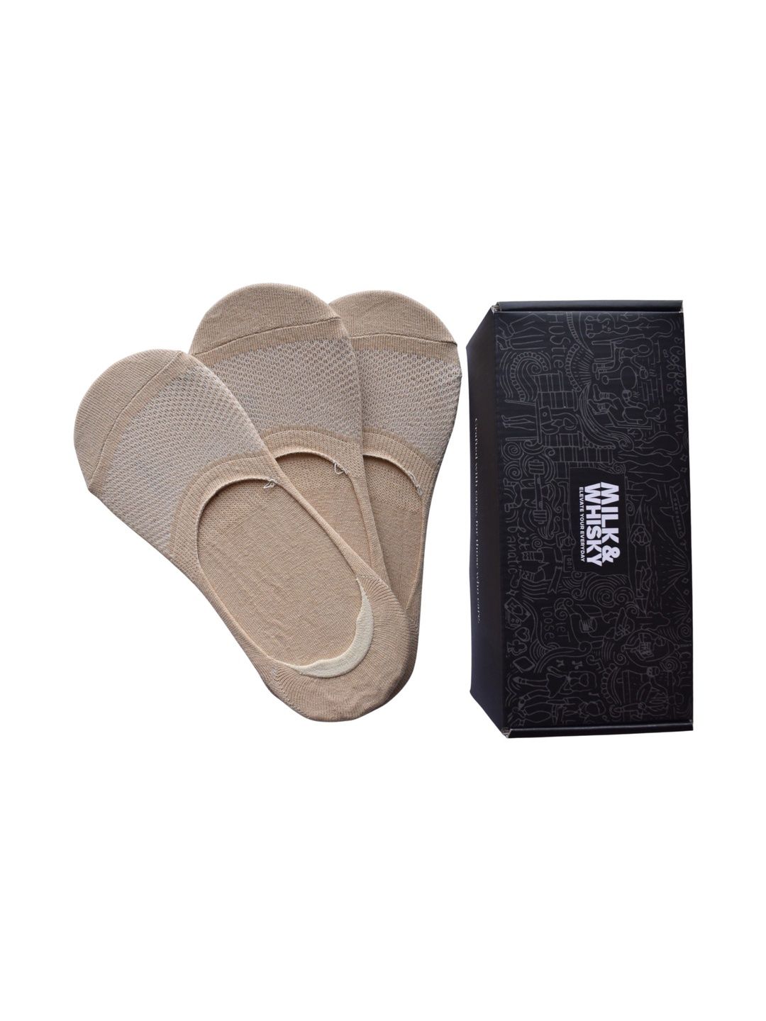 Milk&Whisky Men Pack of 3 Cotton Assorted Patterned Shoe Liners Socks