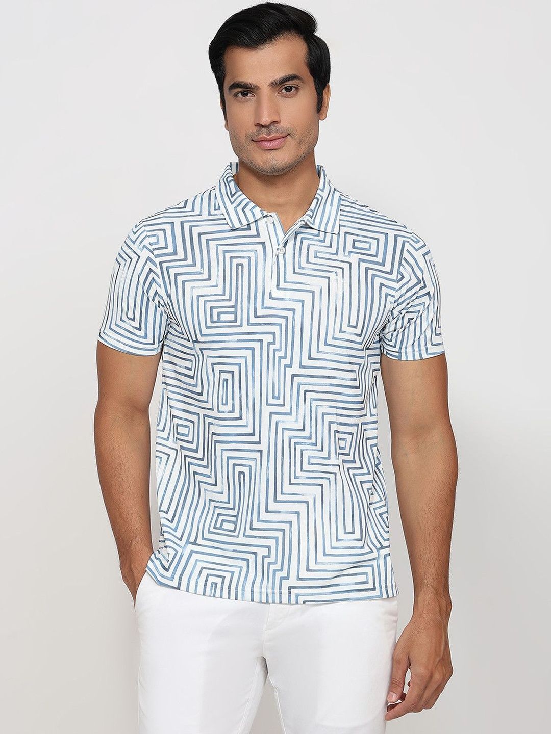 Parx Parx Men Printed Polo Collar Pure Cotton T-shirt