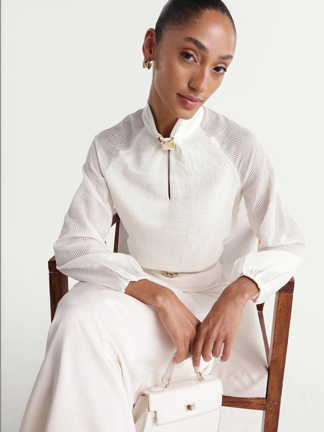 Tie-Up Neck Top RAREISM Tie-Up Neck Top