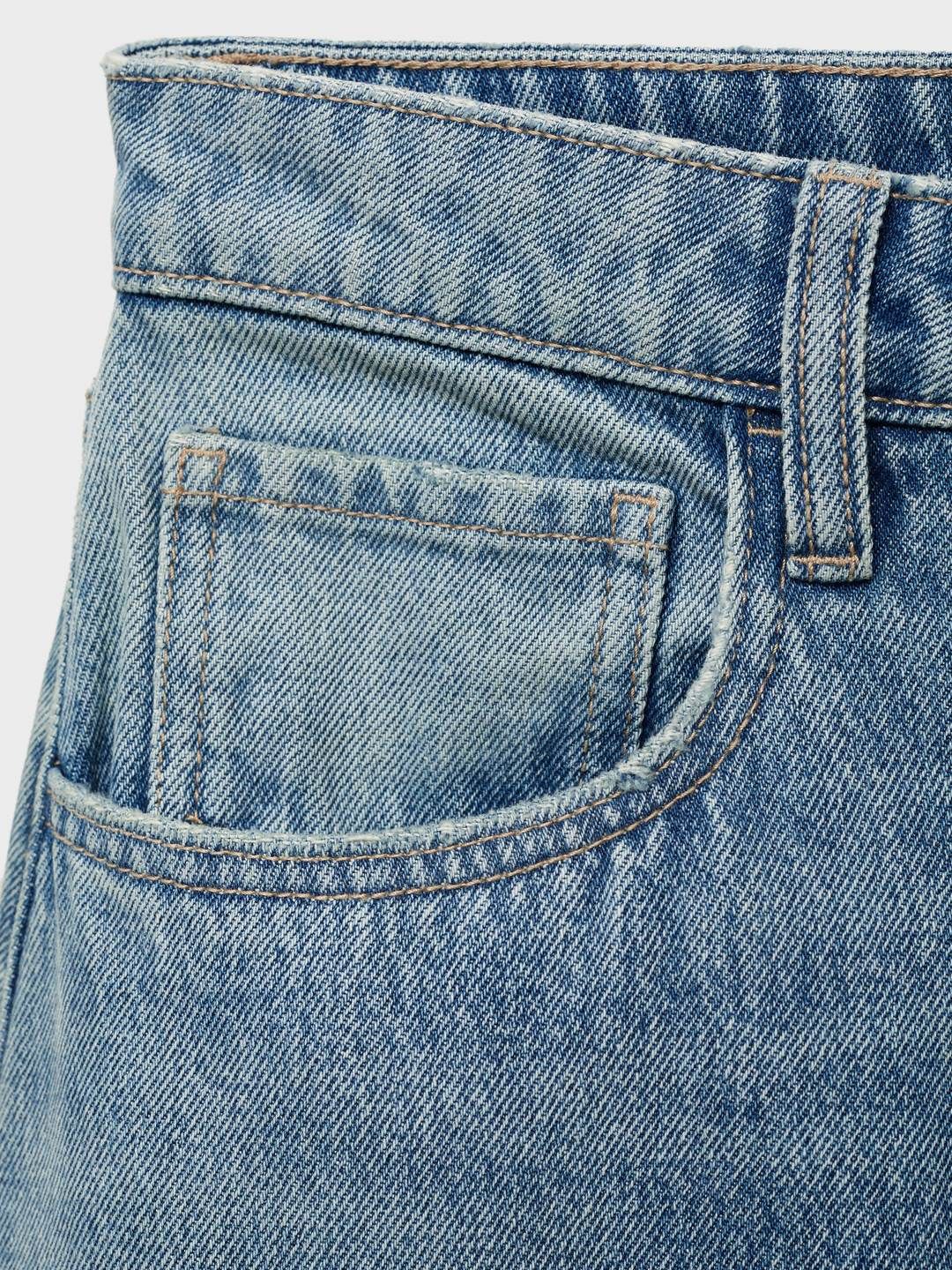 Regular Fit Mid-Rise Heavy Fade Pure Cotton Jeans