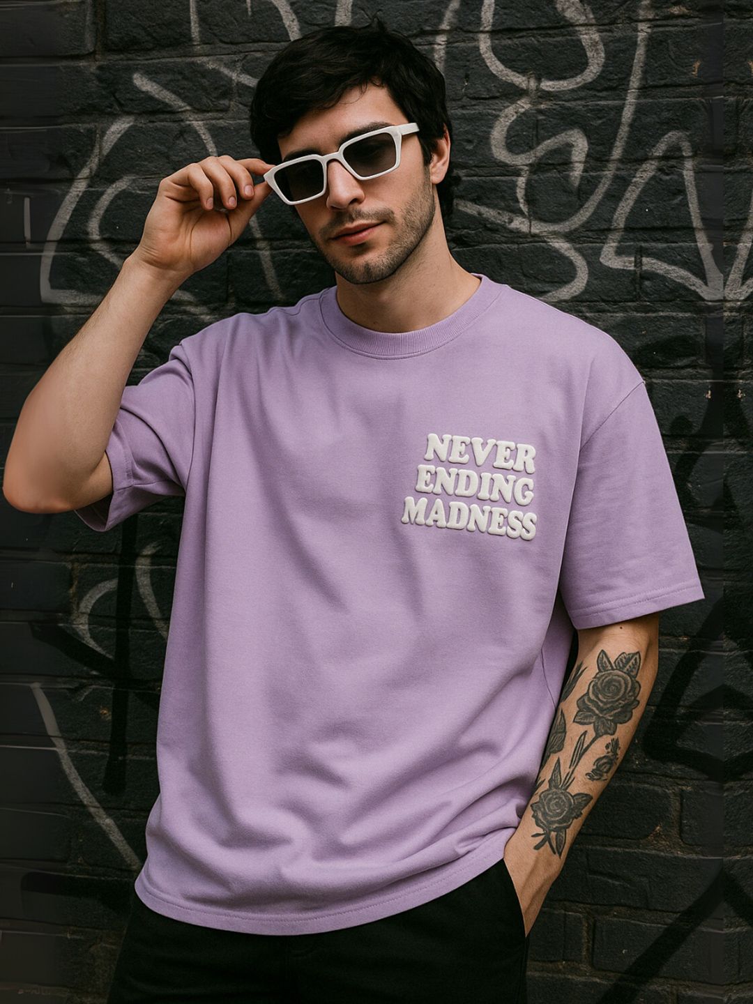 TOXA Men Typography Printed T-shirt