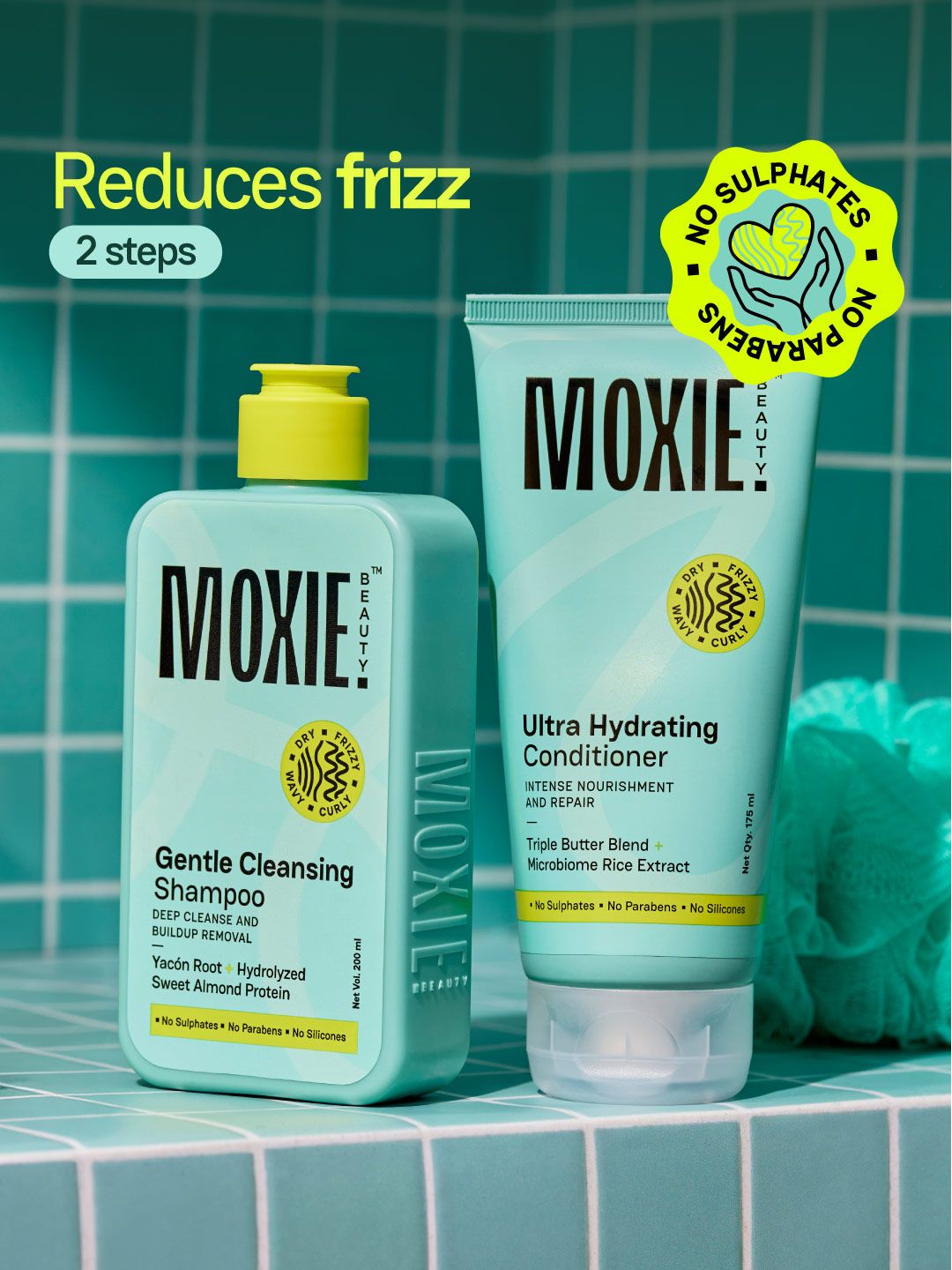 Rinse & Shine Duo MOXIE BEAUTY Rinse & Shine Duo - Shampoo + Conditioner for Dry & Frizzy Hair