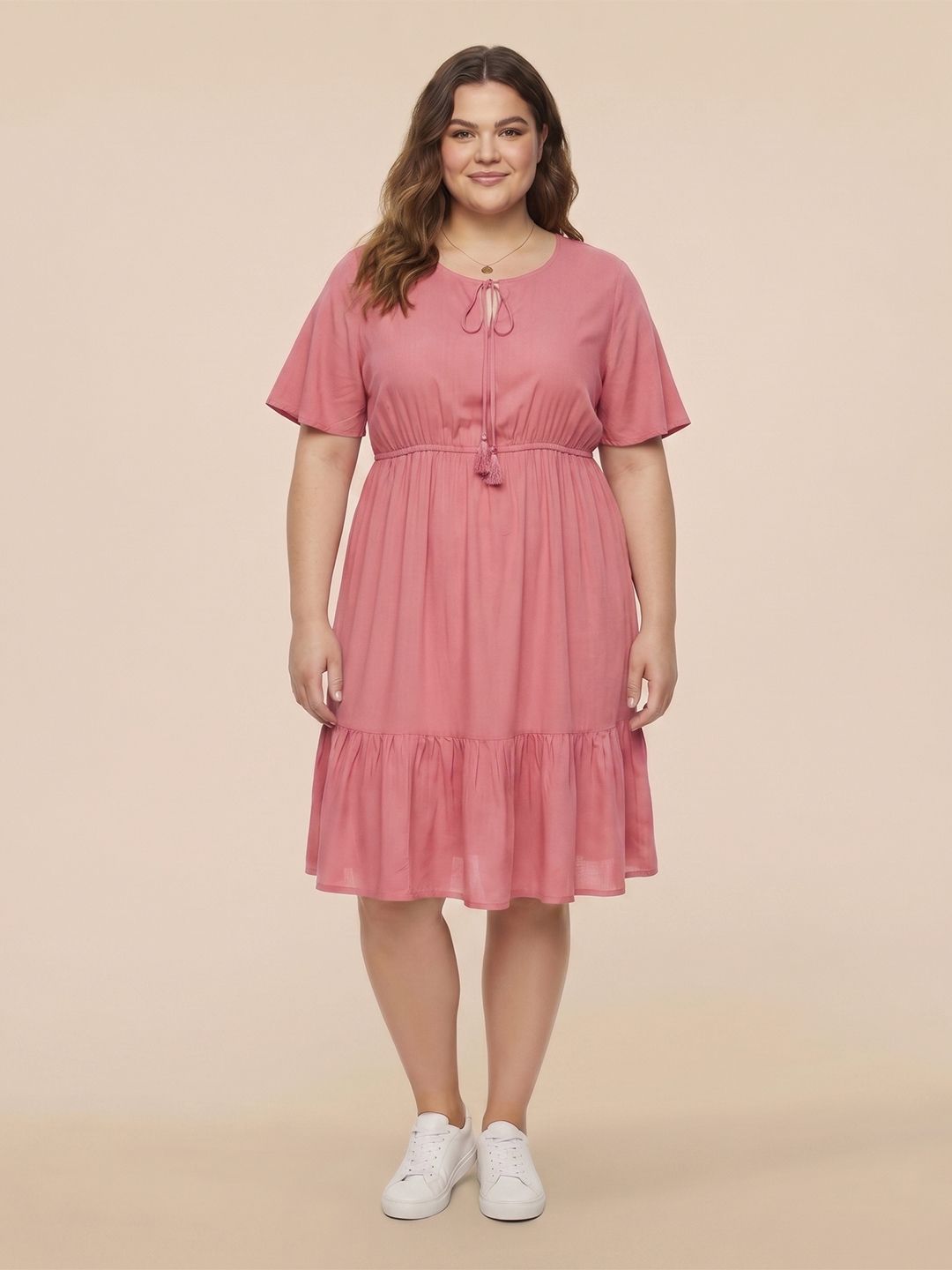 Sztori Plus Size Pure Cotton A-Line Dress