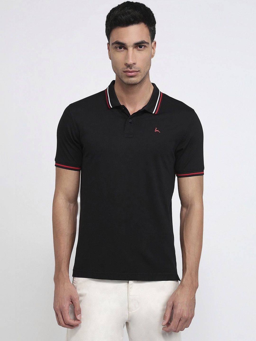 Parx Parx Men Brand Logo Polo Collar T-shirt
