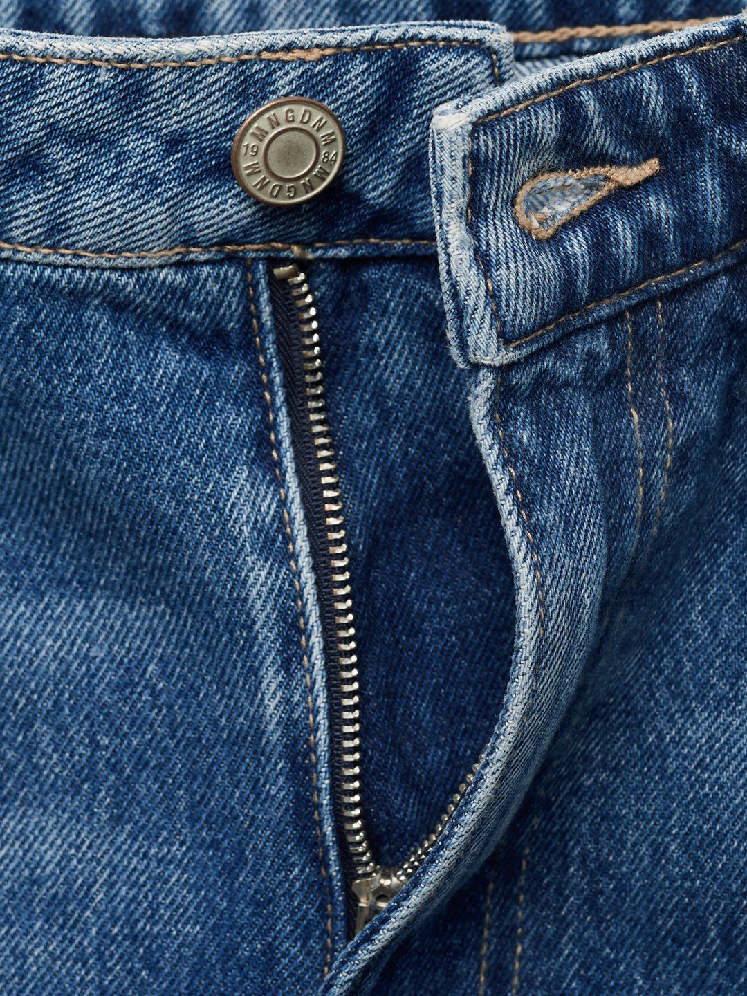 Regular Fit Mid-Rise Light Fade Pure Cotton Jeans