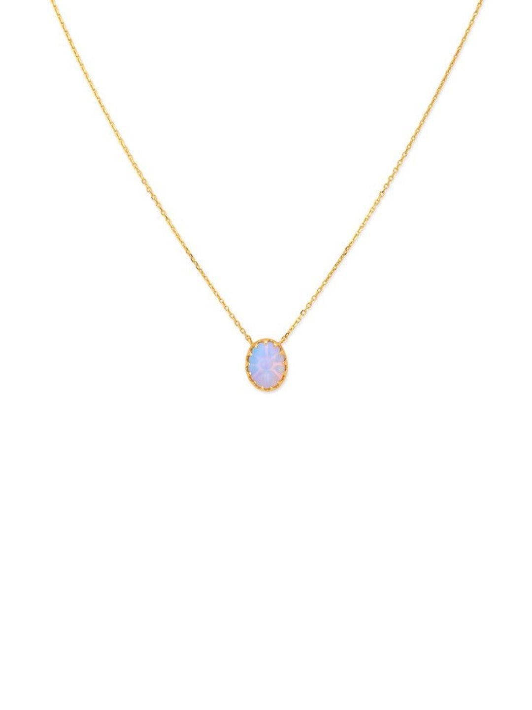Mia by Tanishq 14Kt Delicate Luminous Opal Necklace Gold- 2.07 g