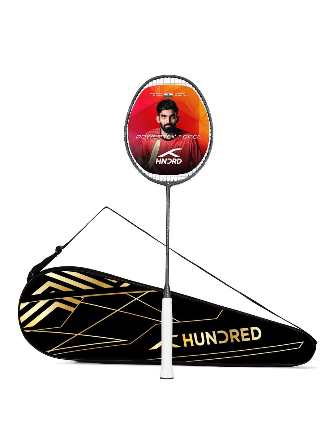 Hundred Hundred Powertek Force Strung Badminton Racket