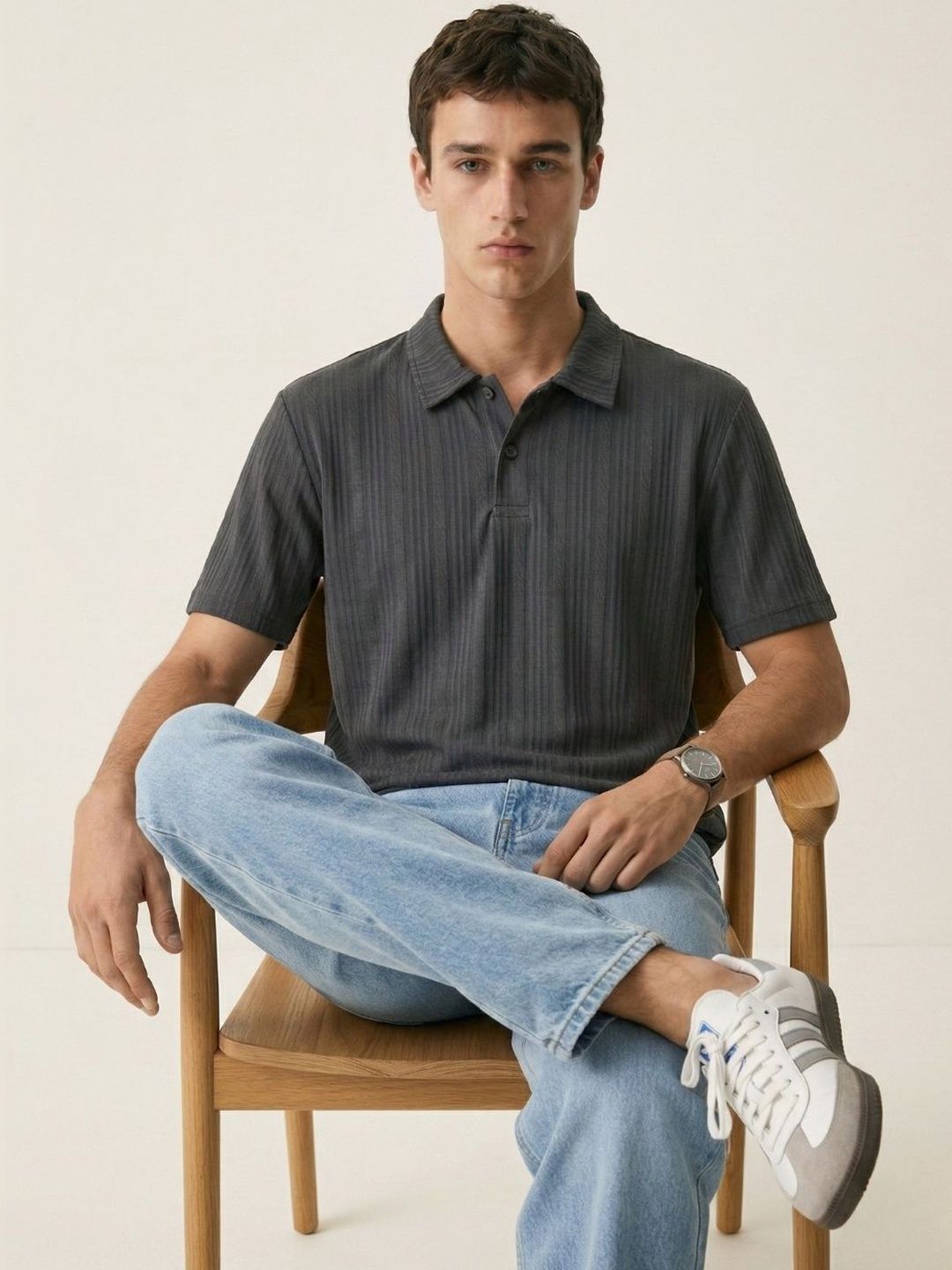 glitchez Men Polo Collar T-shirt