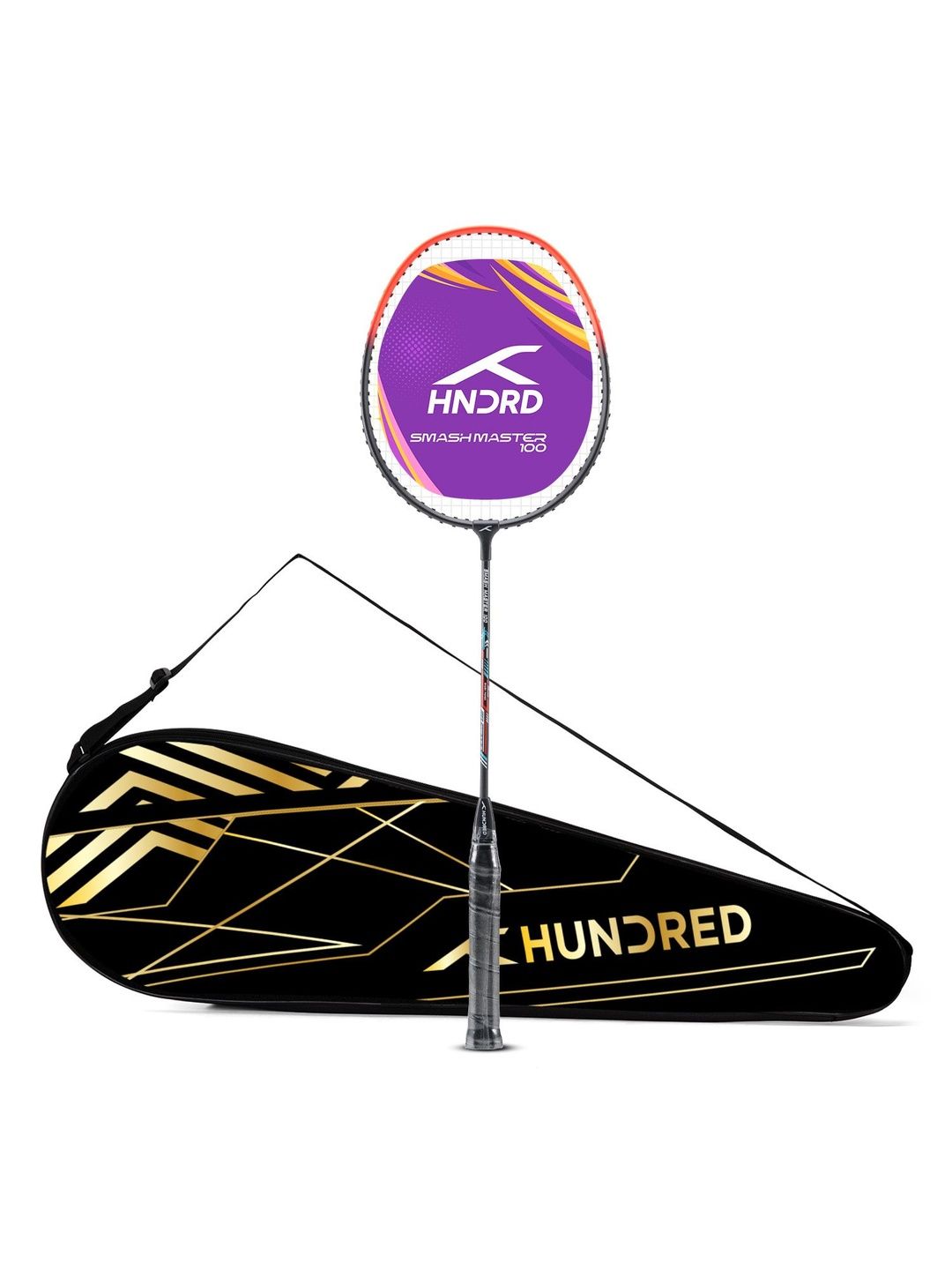 Hundred Smash Master 100 Strung Badminton Racket with Full Racket Cover