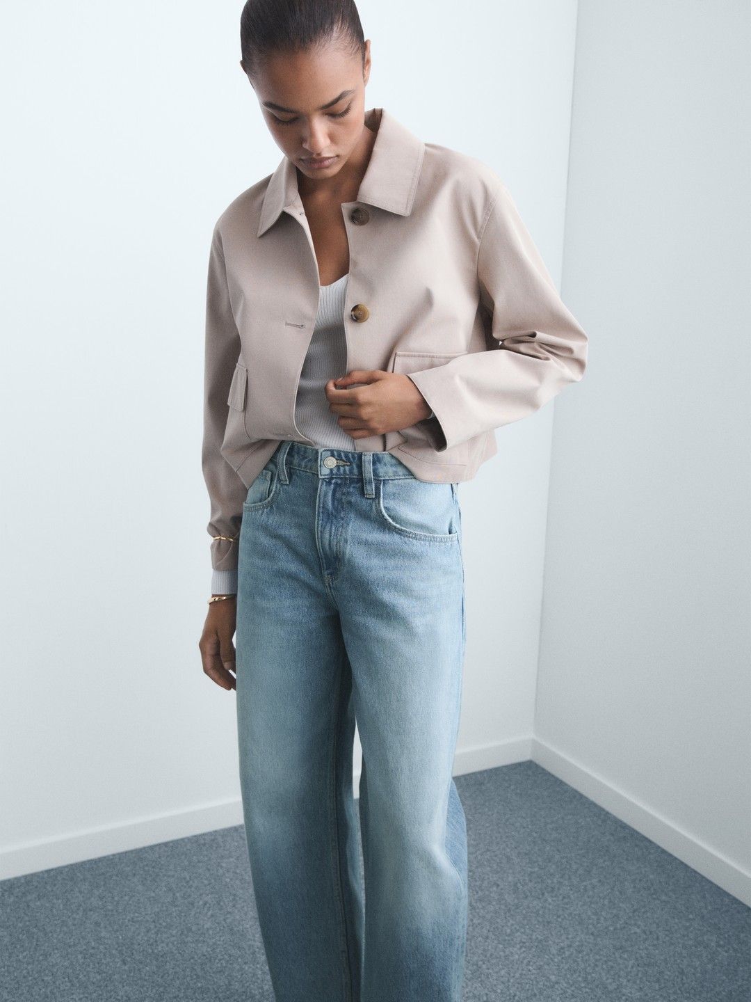 Regular Fit Mid-Rise Heavy Fade Pure Cotton Jeans