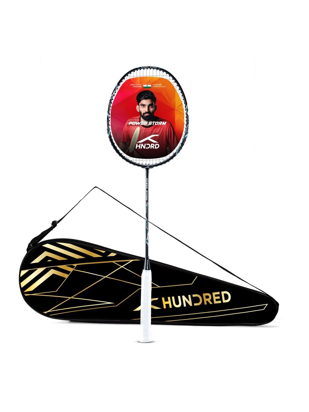 Hundred Power Storm Badminton Racket with Full Cover