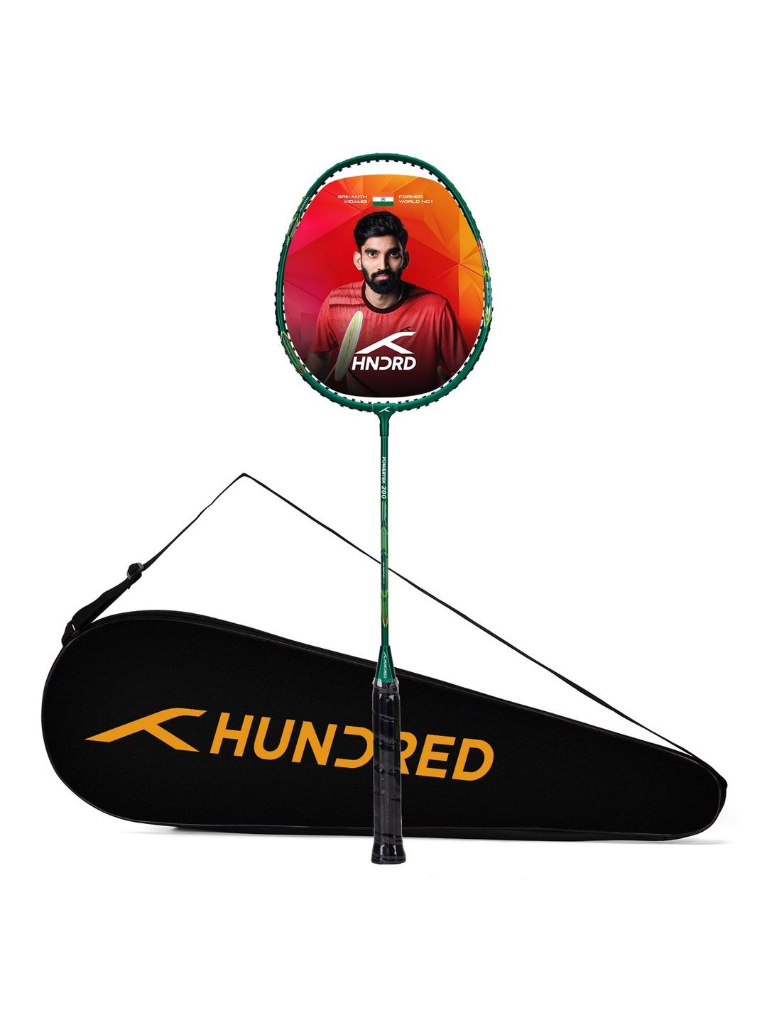 Hundred Powertek200 Strung Badminton Racket