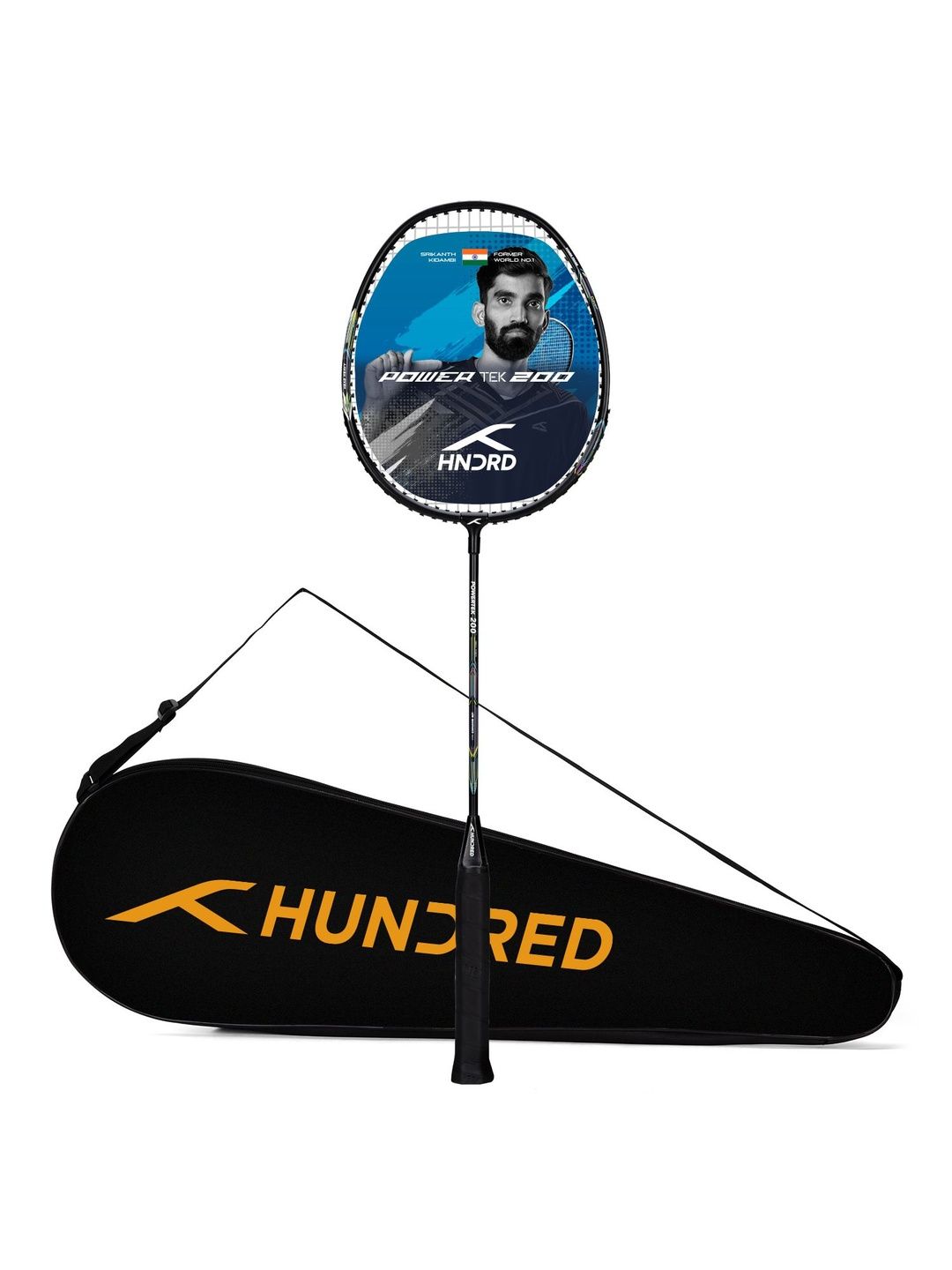 Hundred Powertek 200 Strung Badminton Racket
