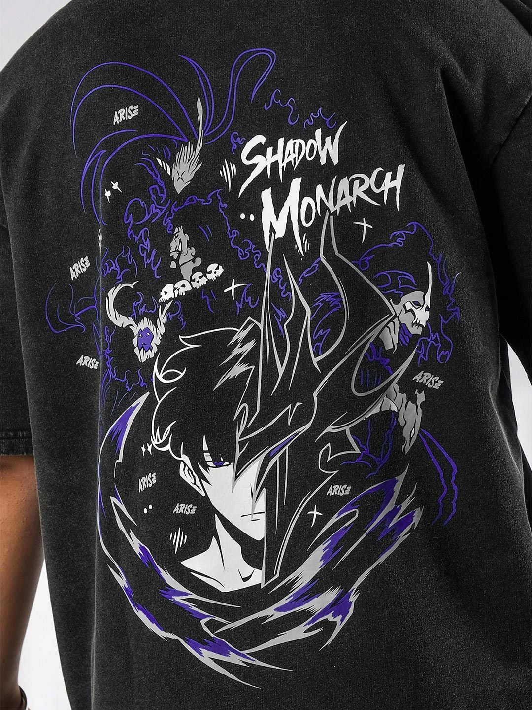 Buy COMICSENSE Shadow Monarch Printed Bio Finish Oversized Cotton