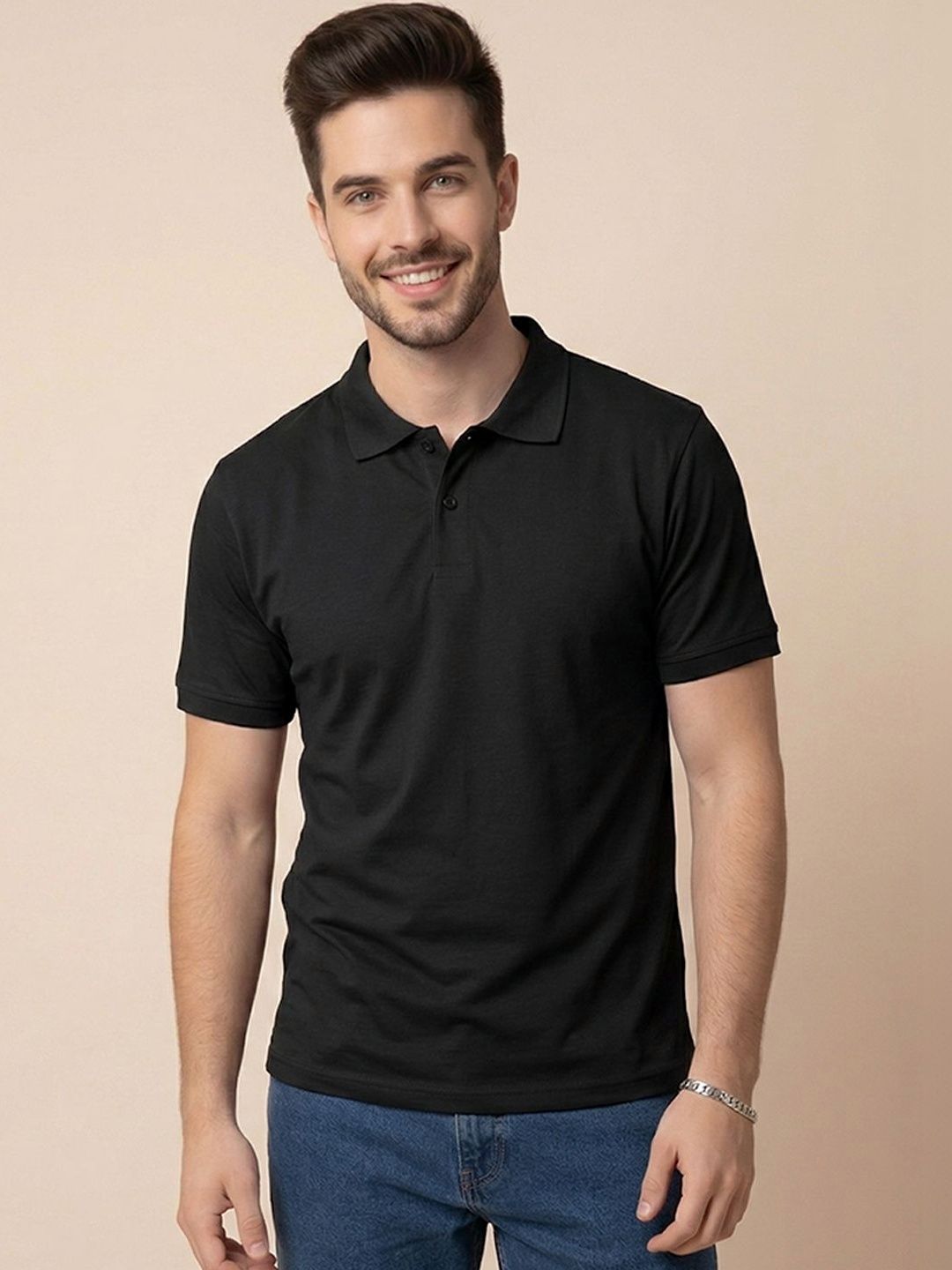ALWAYS SHINE Men Polo Collar T-shirt