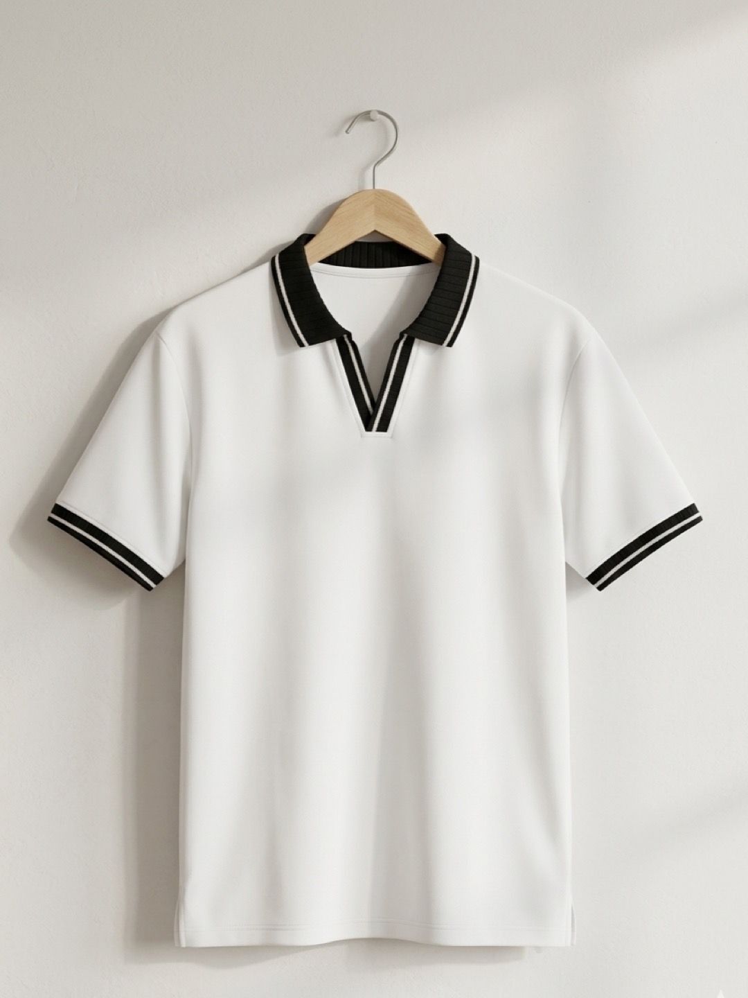 STEVE STATUS Men Polo Collar T-shirt