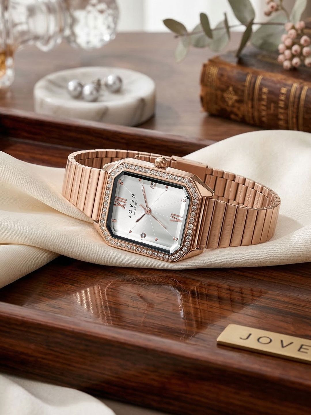 Joven Women Embellished Bracelet Style Analogue Watch -J2-F