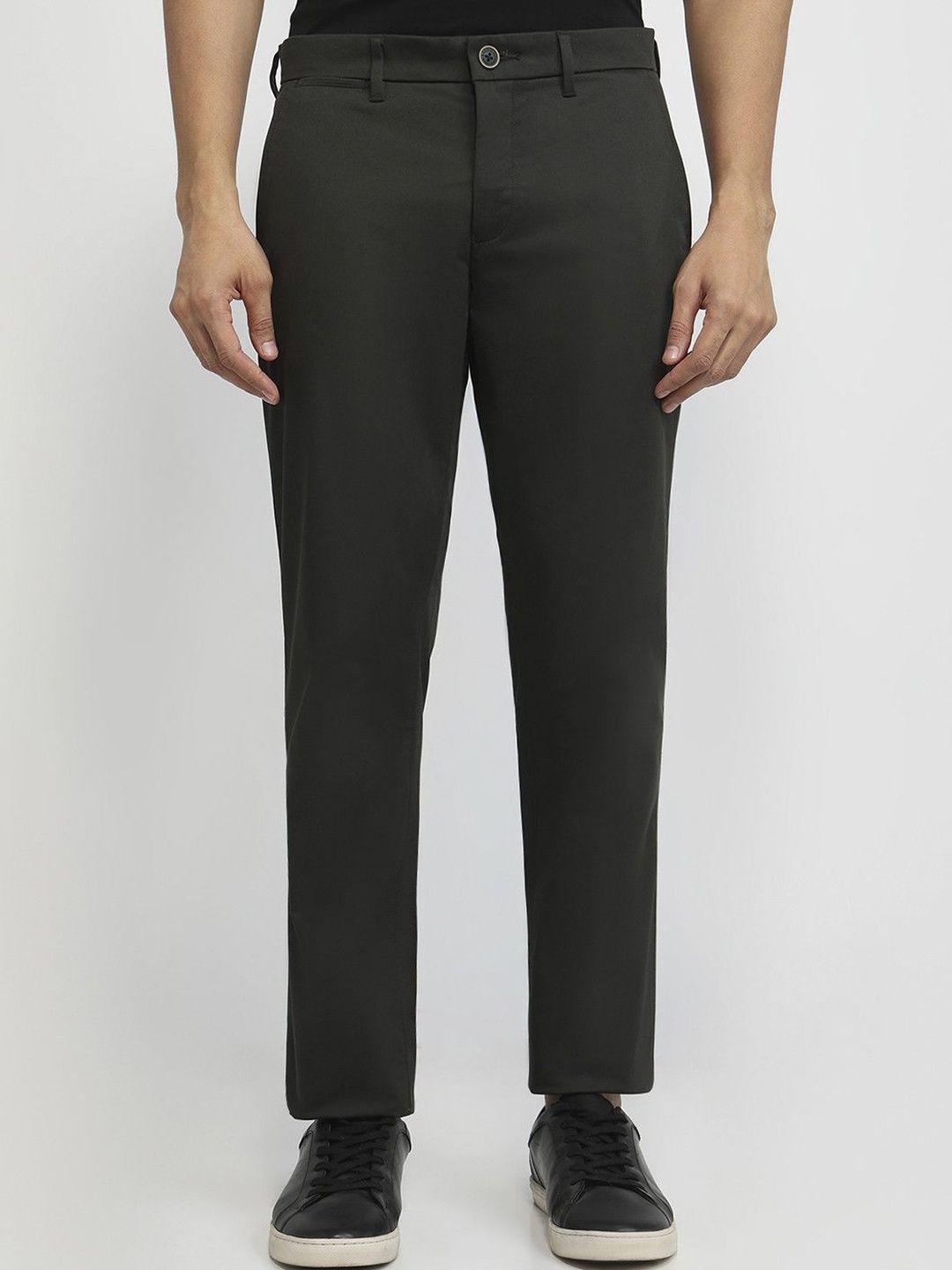 Parx Men Tapered Fit Low-Rise Chinos Trousers