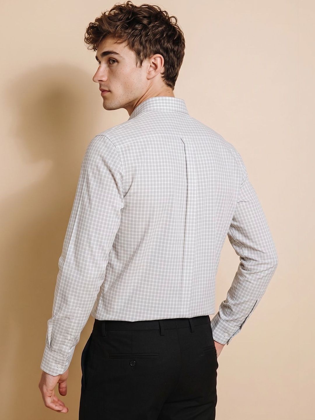 Allen Solly Checked Cotton Slim Fit Formal Shirt