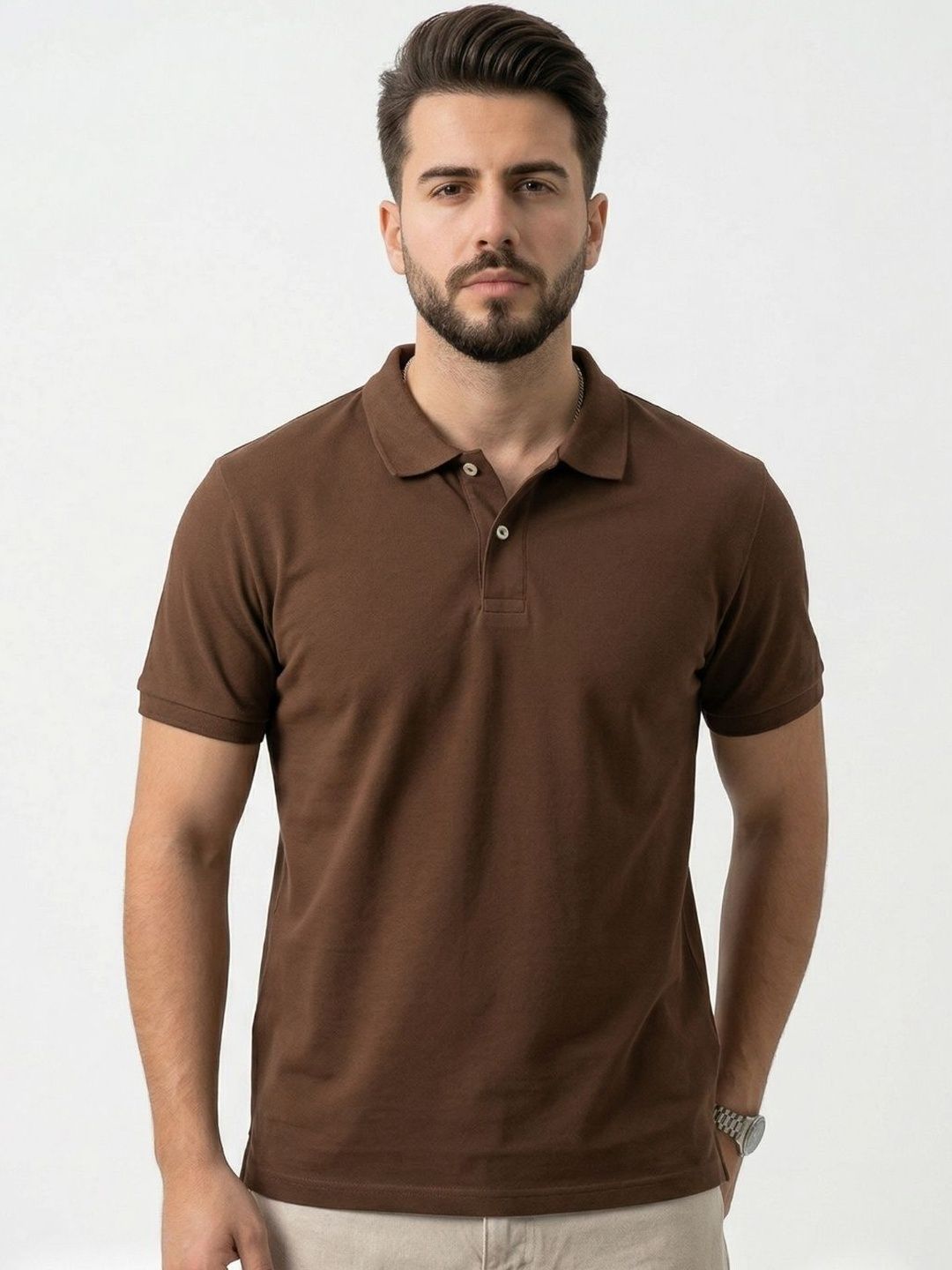 glitchez Men Polo Collar T-shirt