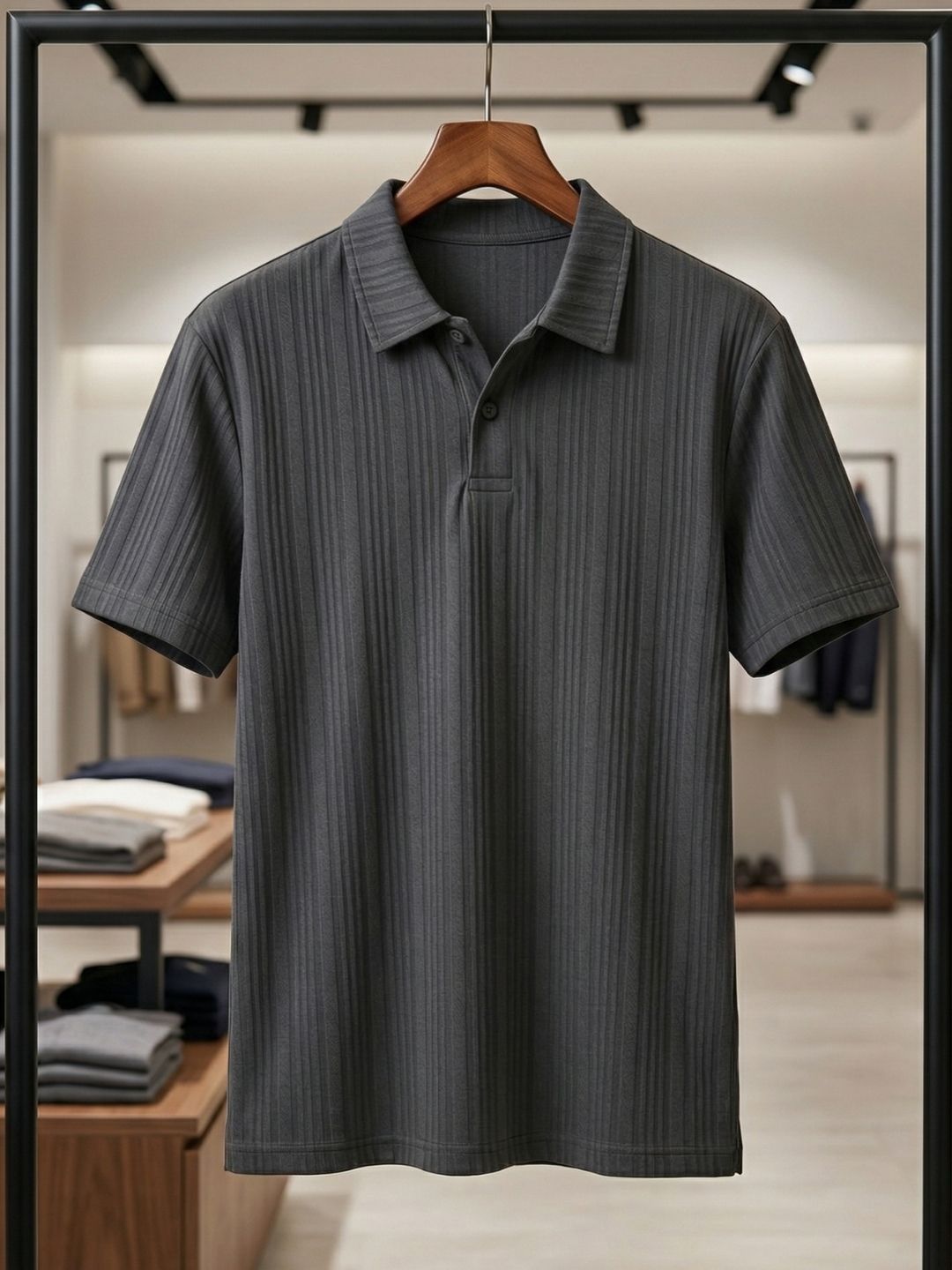 YONGE Men Polo Collar T-shirt