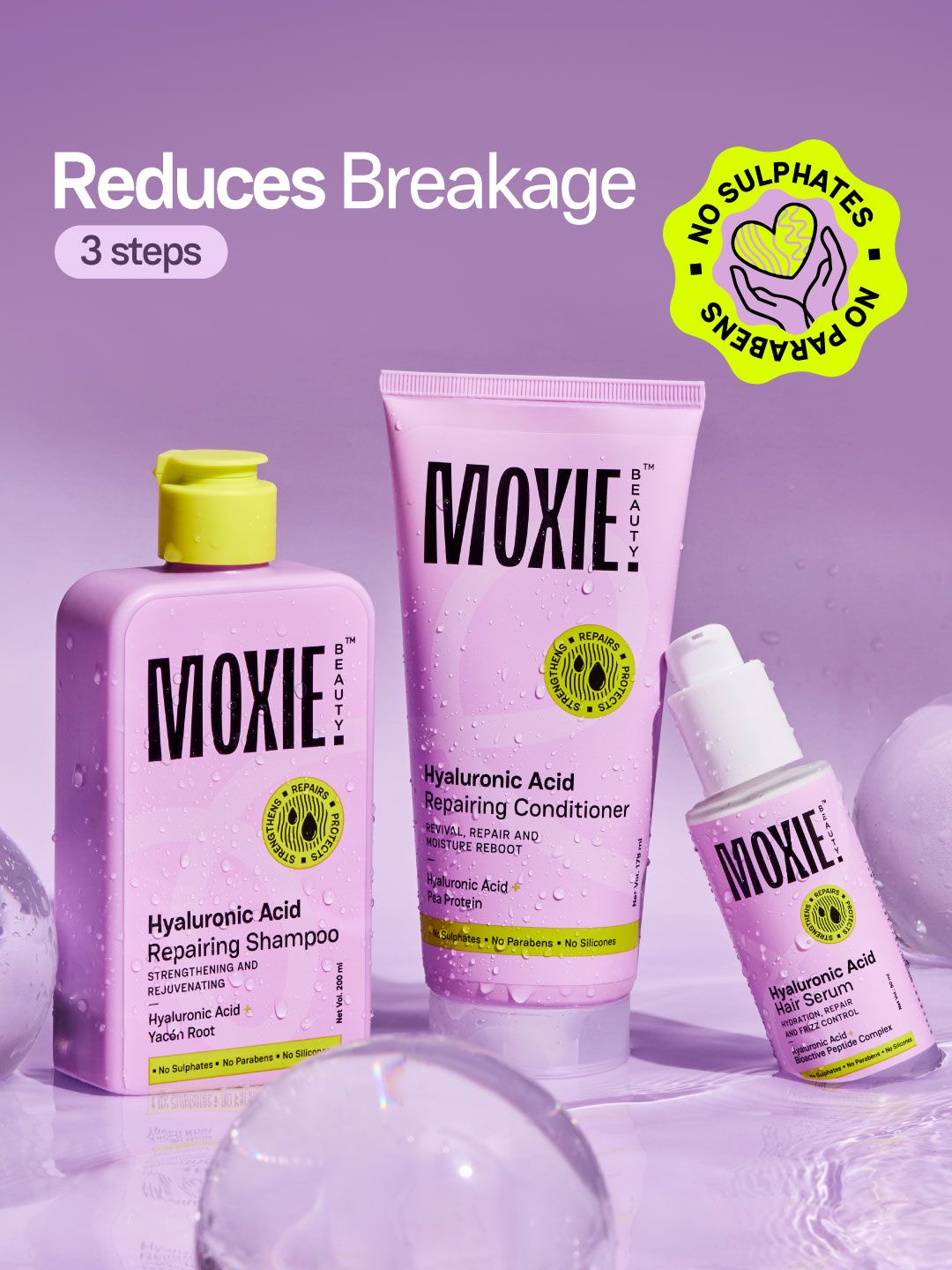 The HydroRepair Routine MOXIE BEAUTY The HydroRepair Routine for Dry & Damaged Hair - Shampoo+ Conditioner + Serum