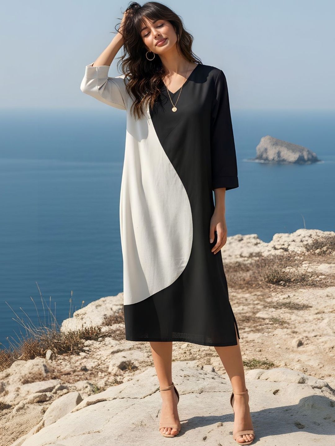 Colourblocked Dress Dora Dori Colourblocked Dress