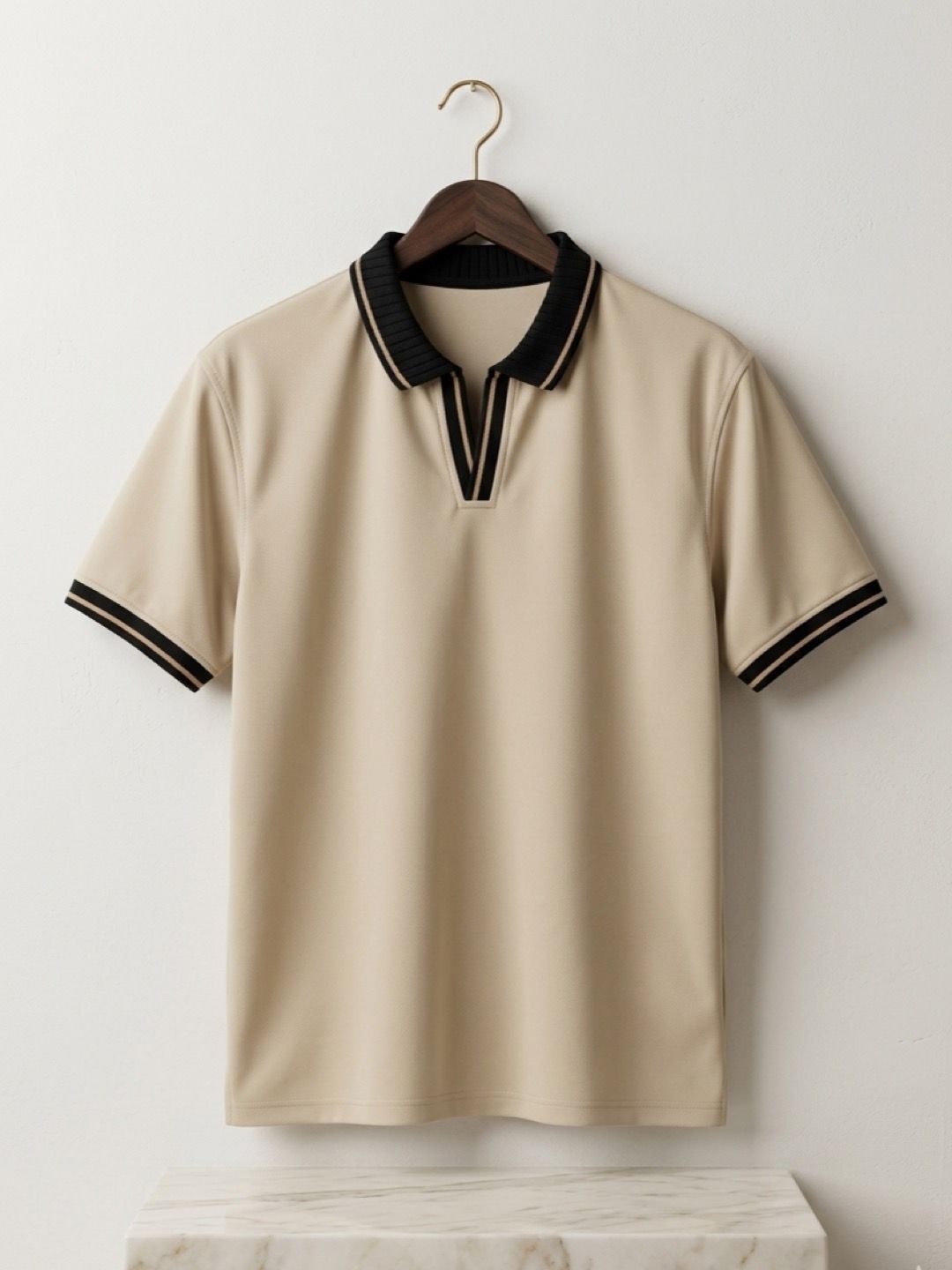 STEVE STATUS Men Polo Collar T-shirt