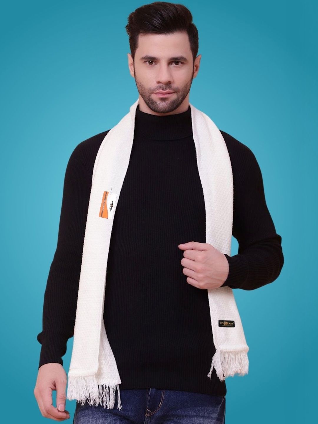 Pick Ur Needs Men Merino Wool Mufflers