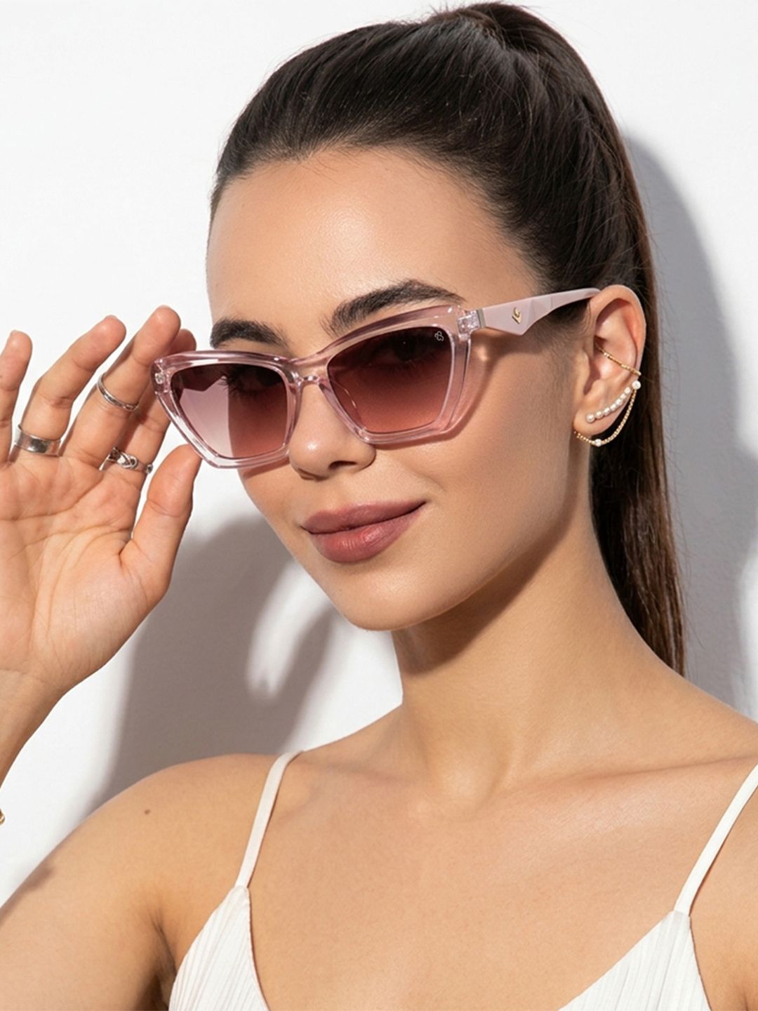 Eyejack by Voyage Women Cateye Sunglasses with UV Protected Lens 90165CL851