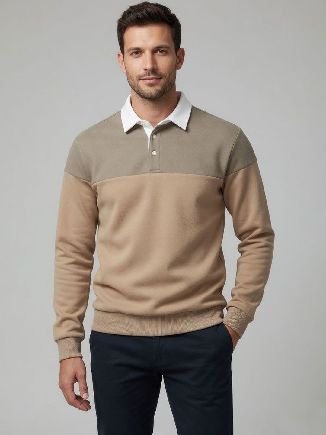 Mast & Harbour Men Colourblocked Polo Collar T-shirt