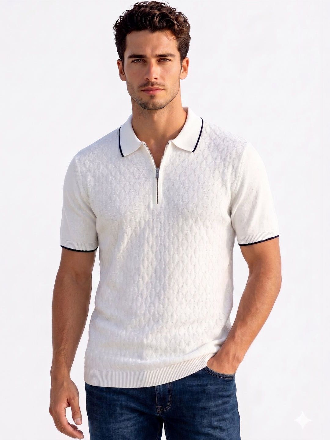 Status Quo Men Polo Collar T-shirt
