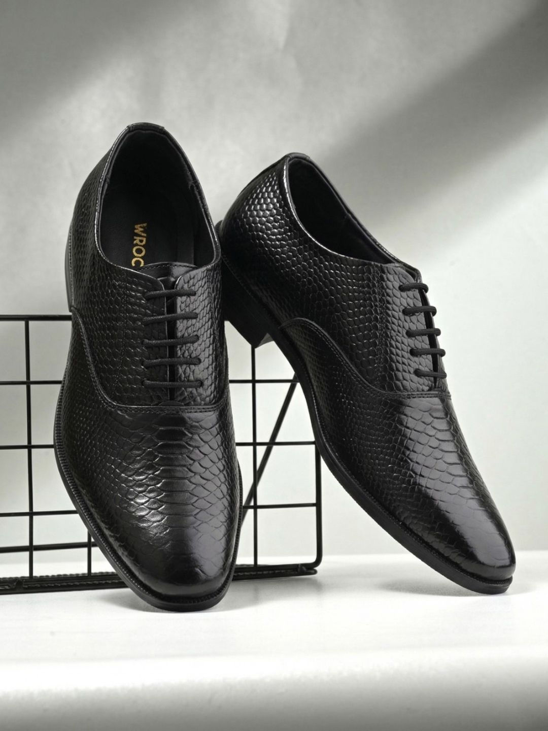 WROC Men Leather Formal Oxfords