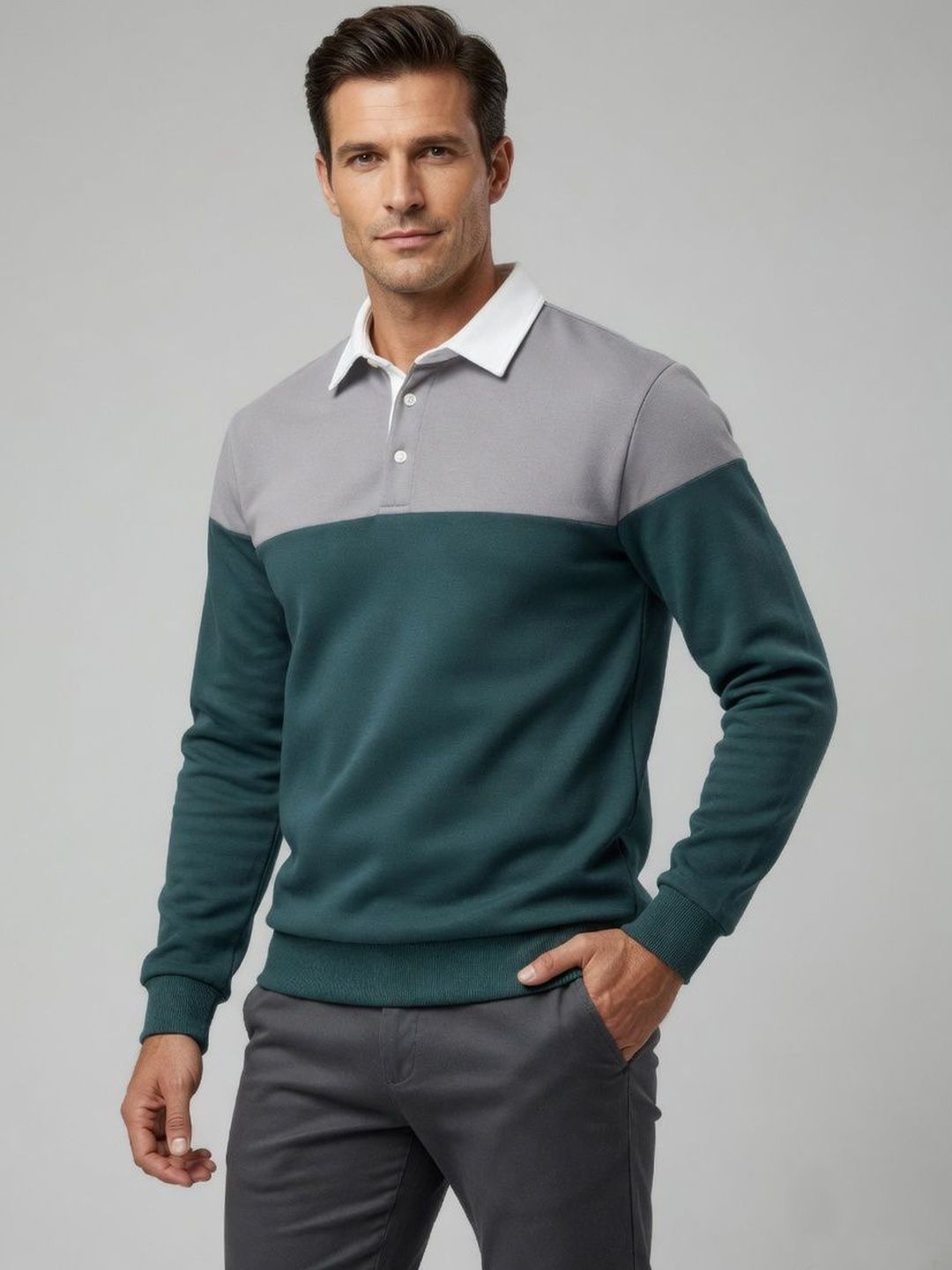 Mast & Harbour Men Colourblocked Polo Collar T-shirt
