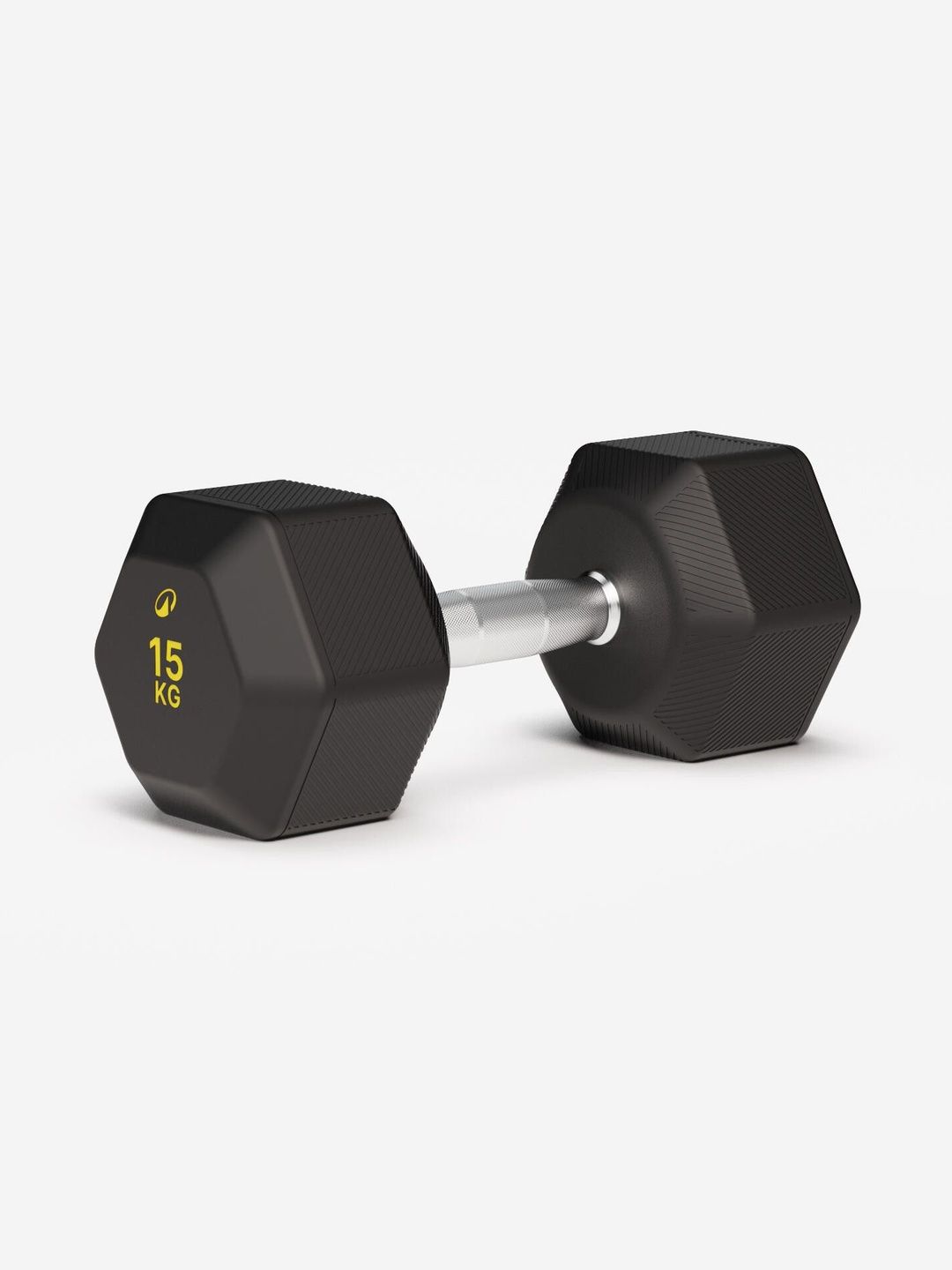 Decathlon Decathlon Corength - Adults Black Ergonomic Grip Cross Training and Weight Training Hex Dumbbell