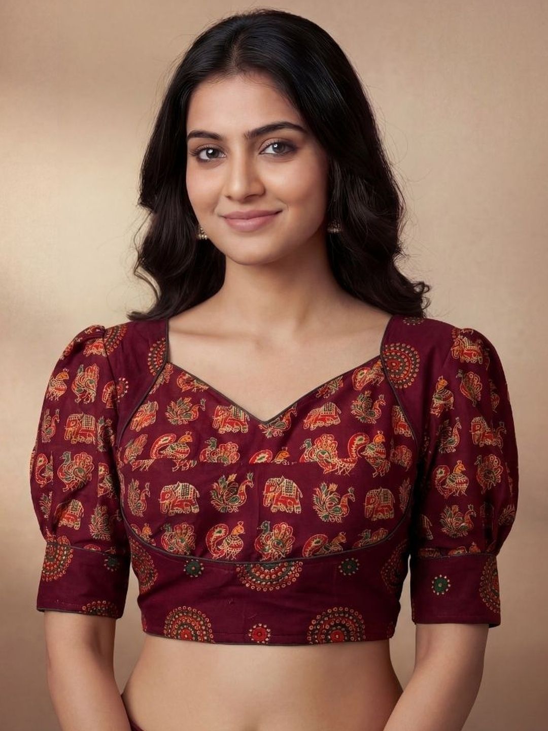EZSTALL EZSTALL Cotton Printed Saree Blouse