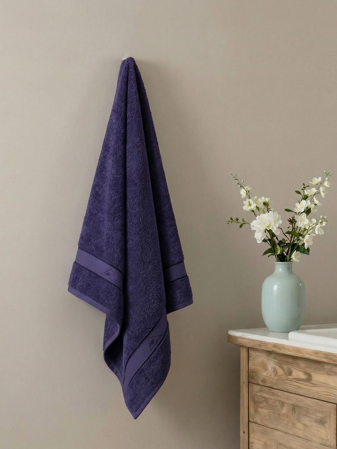Monte Carlo Monte Carlo Navy Blue & Purple 1 Cotton 450 GSM Bath Towel