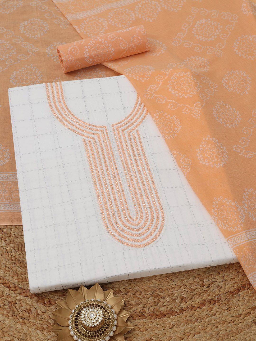 Soch Embroidered Pure Cotton Unstitched Dress Material