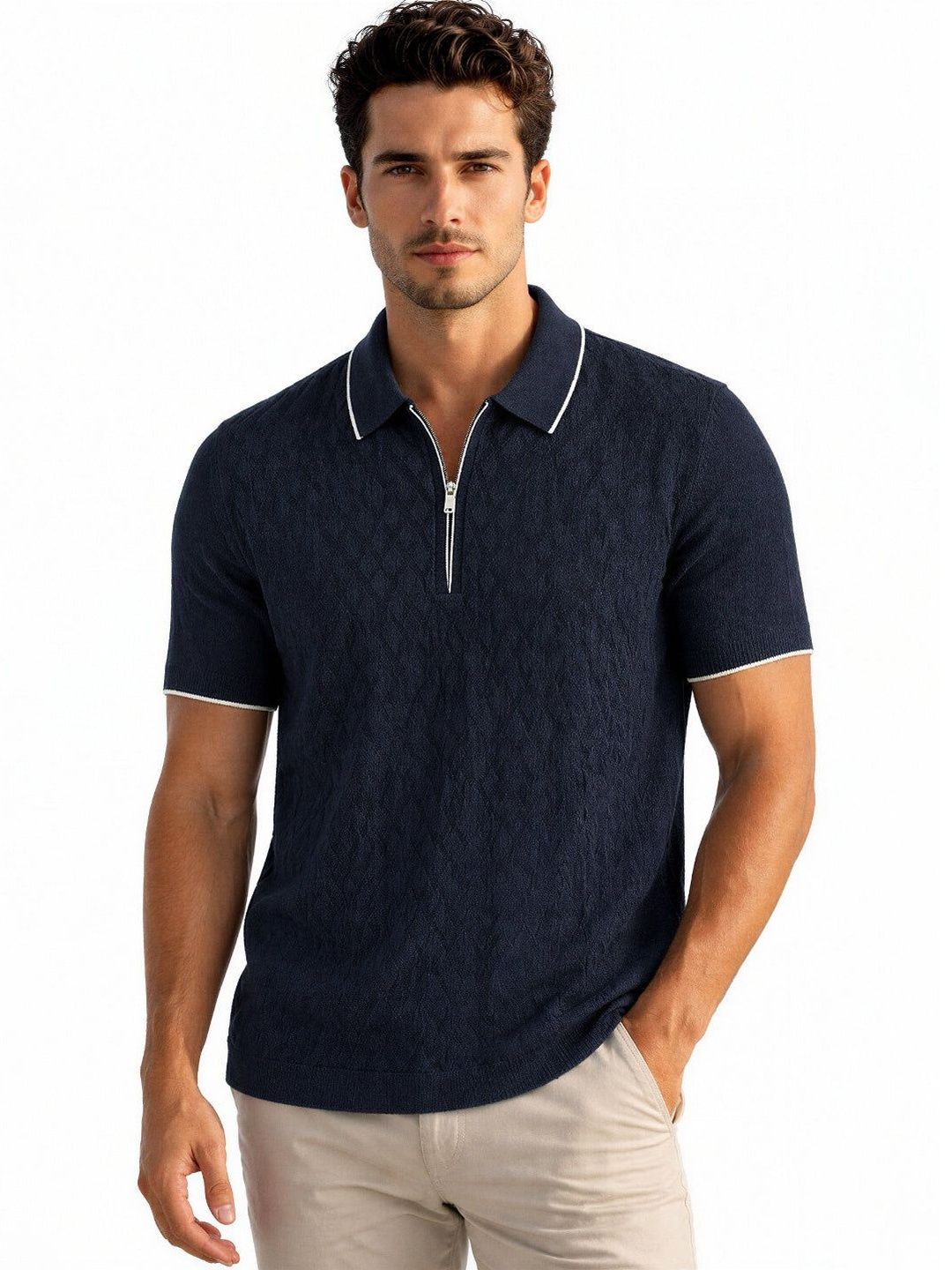 Status Quo Men Polo Collar T-shirt