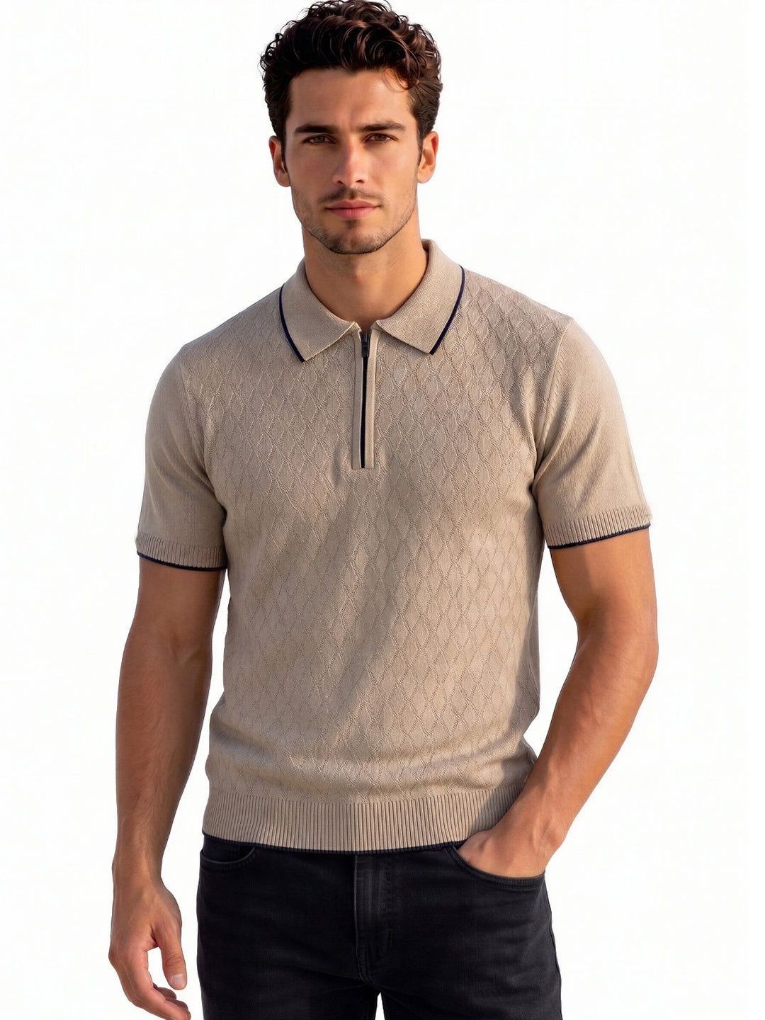 Status Quo Men Polo Collar T-shirt