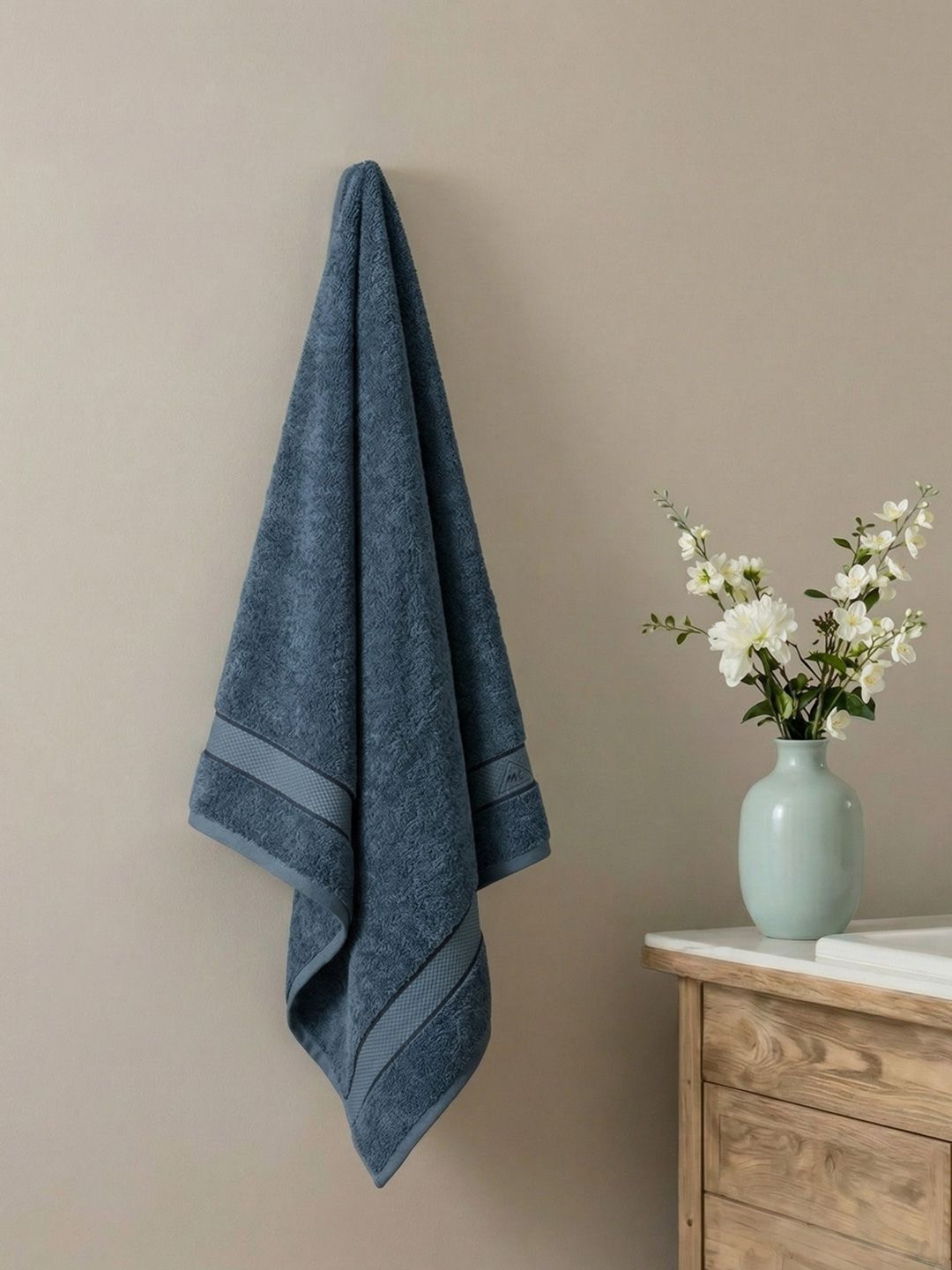 Monte Carlo Monte Carlo Blue & Blue 1 Printed Cotton 450 GSM Bath Towel
