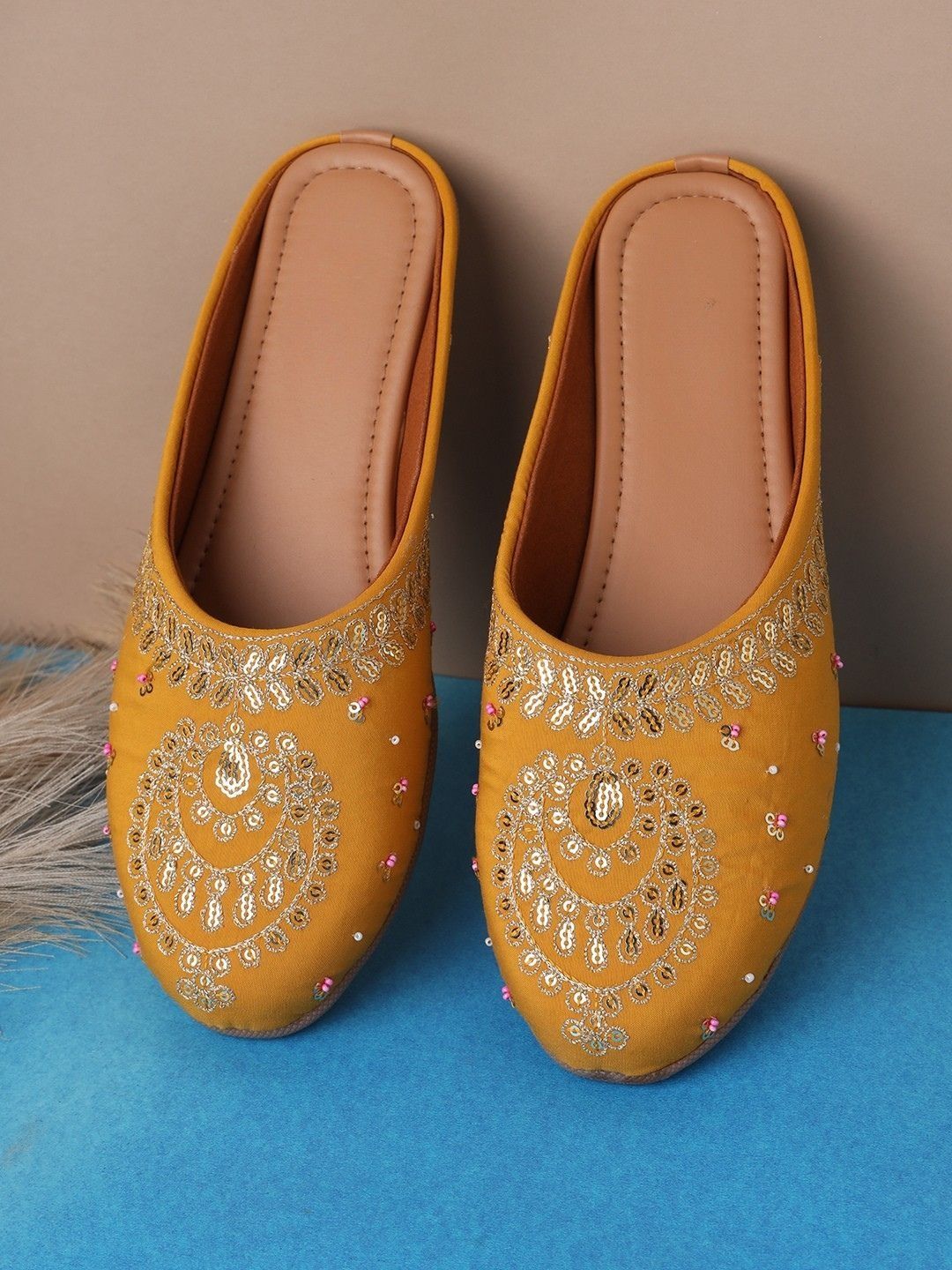 Anouk Anouk Women Embellished Party Mules Flats