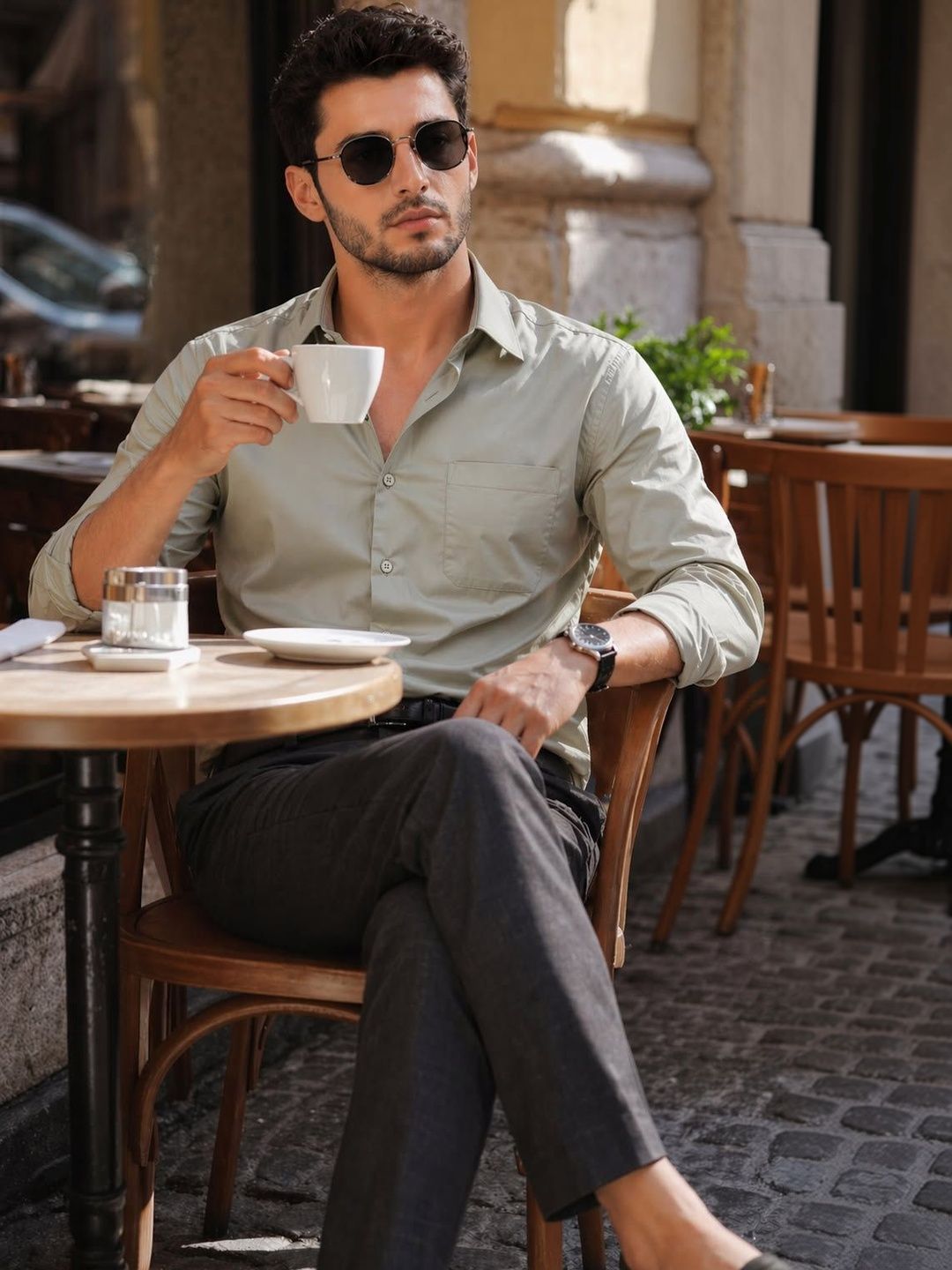 JONESBURG Men Standard Slim Fit Casual Shirt